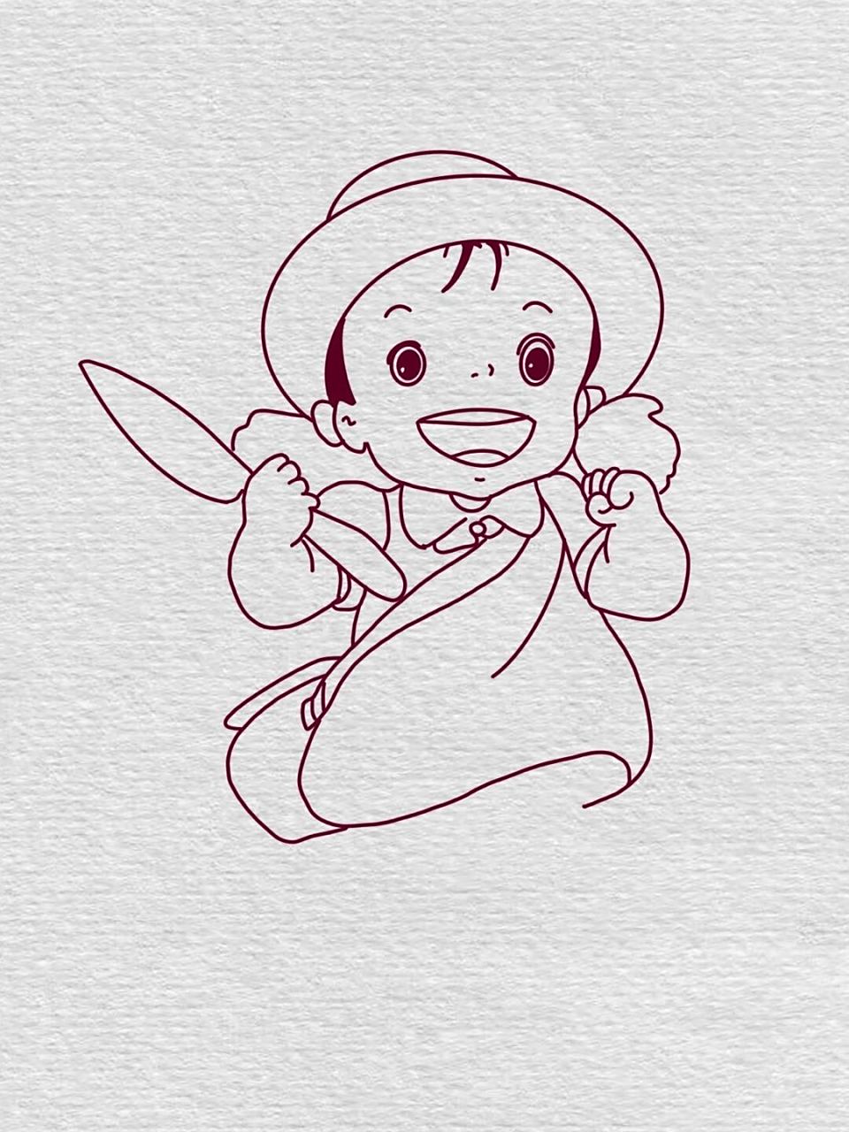 宫崎骏电影人物简笔画教程 《龙猫》这部电影真的非常有治愈感,似乎看