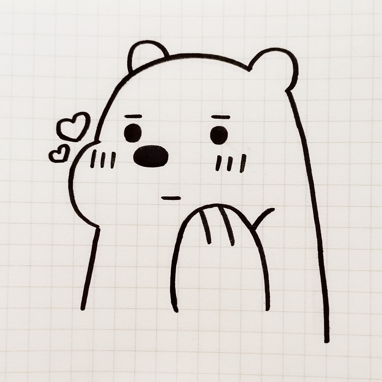 白熊简笔画可爱教程