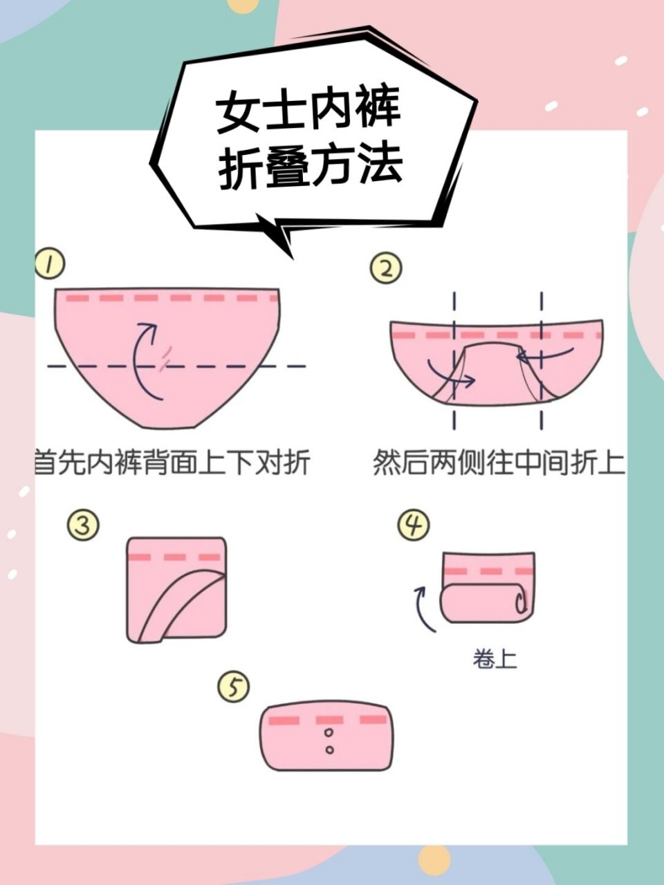 内衣内裤折叠法|精致女孩这样收纳省空间 内衣内裤折叠法 精致女孩的