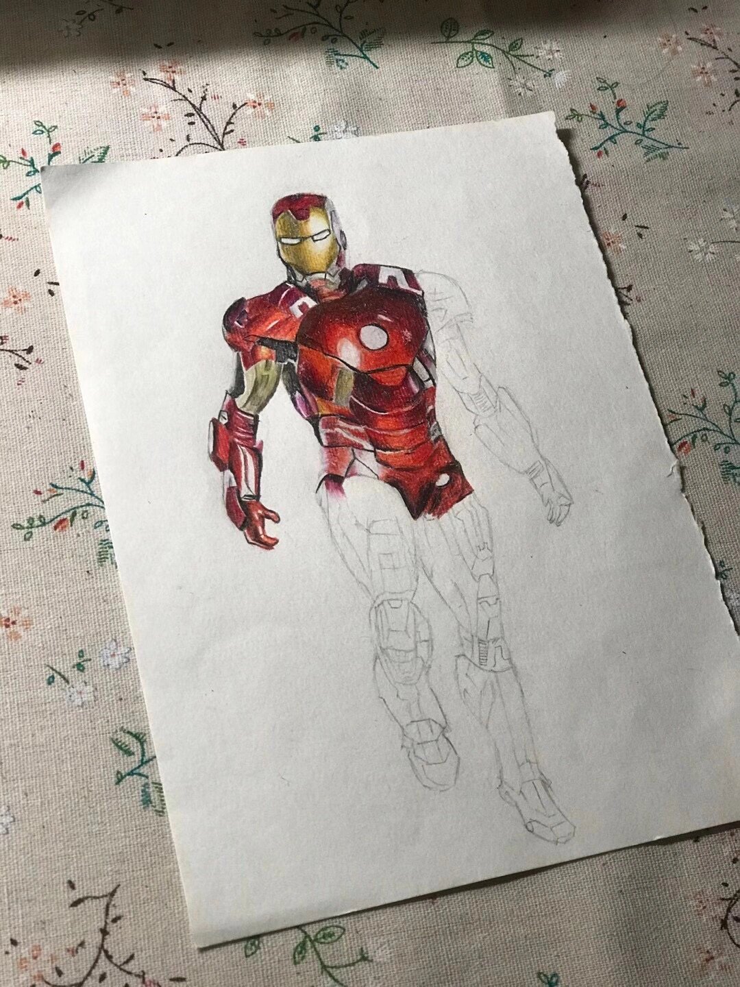 彩铅临摹7315 钢铁侠&美队