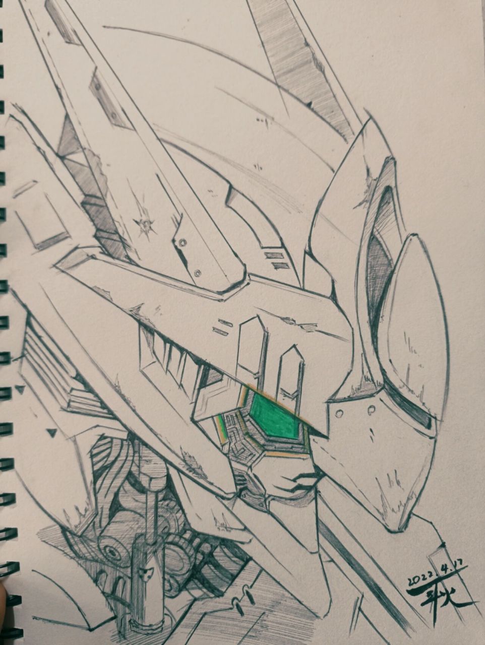 高达手绘,早晨的快乐到此结束2022.04.17