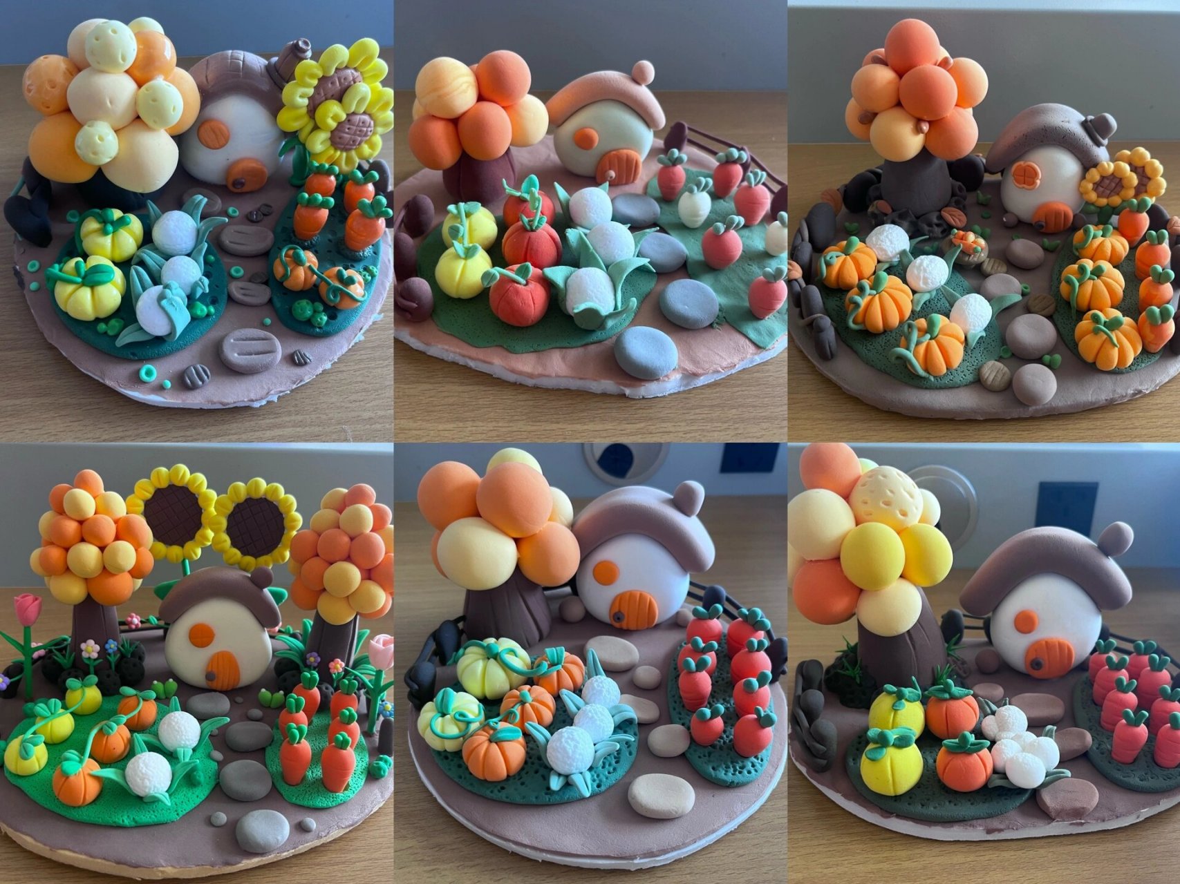 手工粘土～开心农场 #我的手工日常# #diy超轻粘土# #幼儿园环创