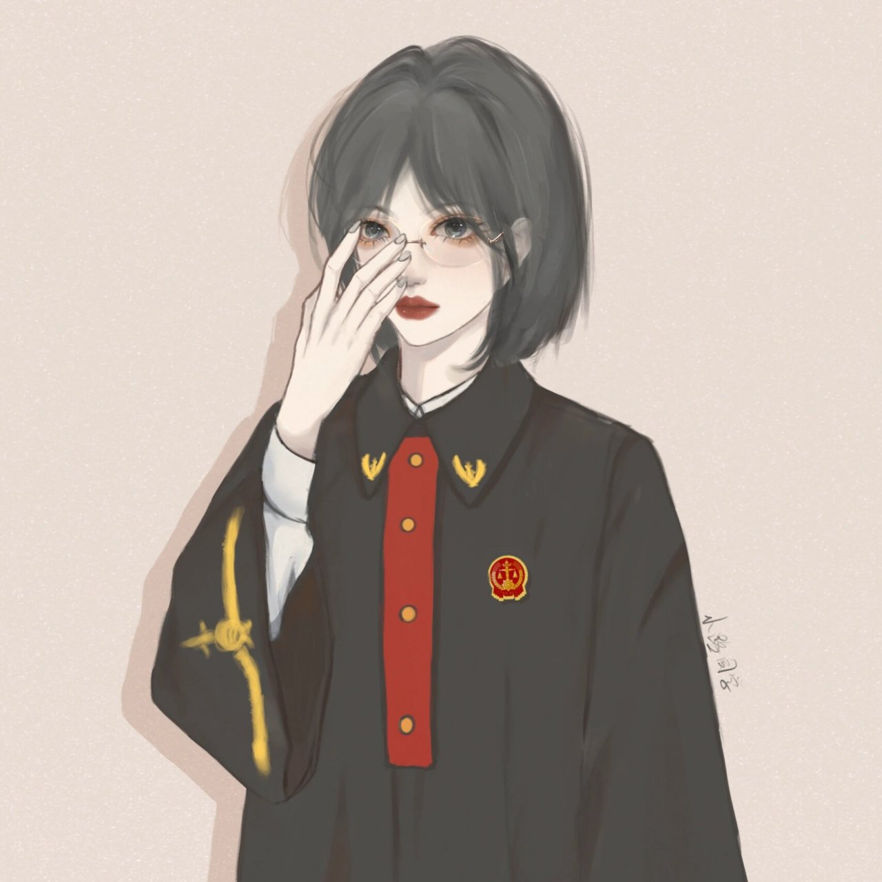 职业头像9999697215女法官 更 不加装饰有点像哈利波特