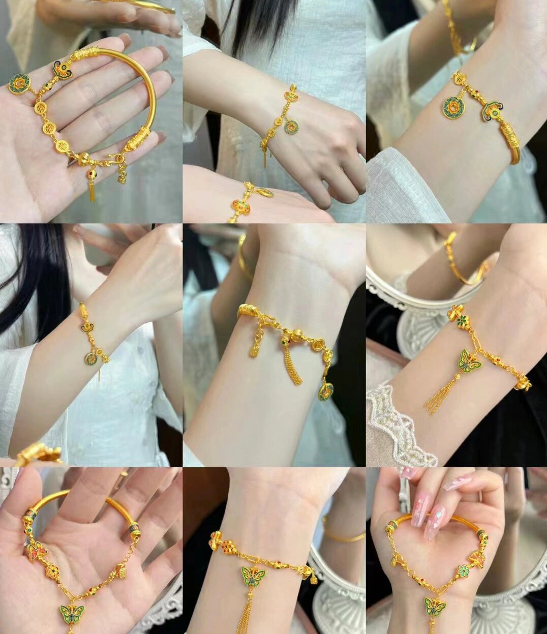 六福新款半镯半链