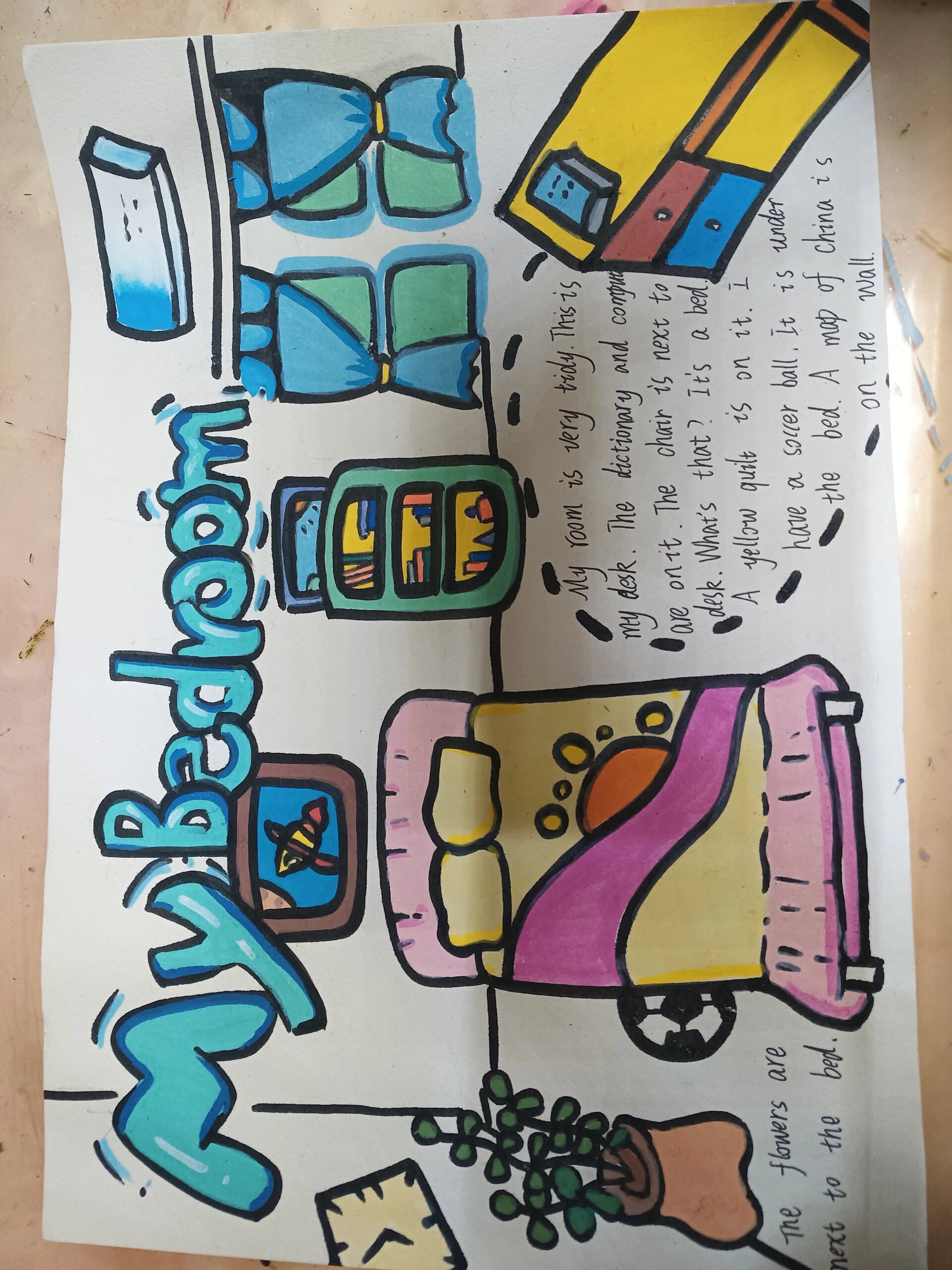 英语我的房间手抄报