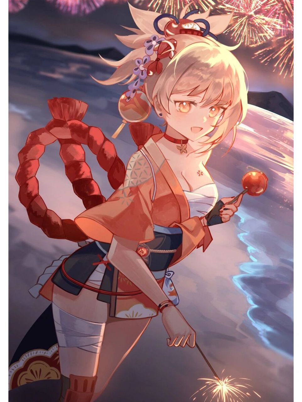 二次元美图|《原神》宵宫 获取原图请私信,侵删