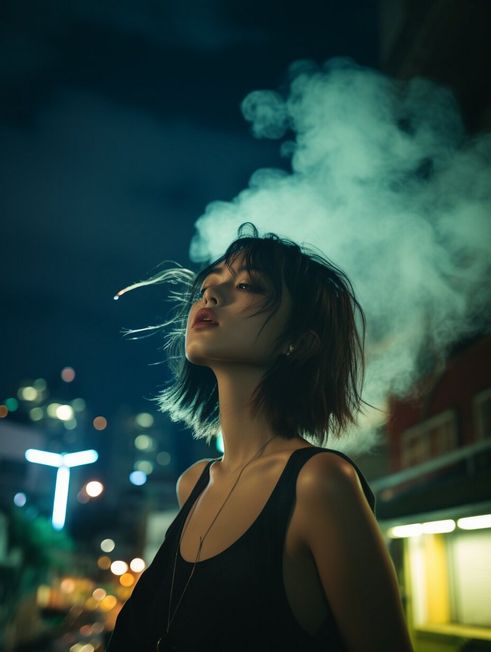 女生叼烟的霸气图片图片