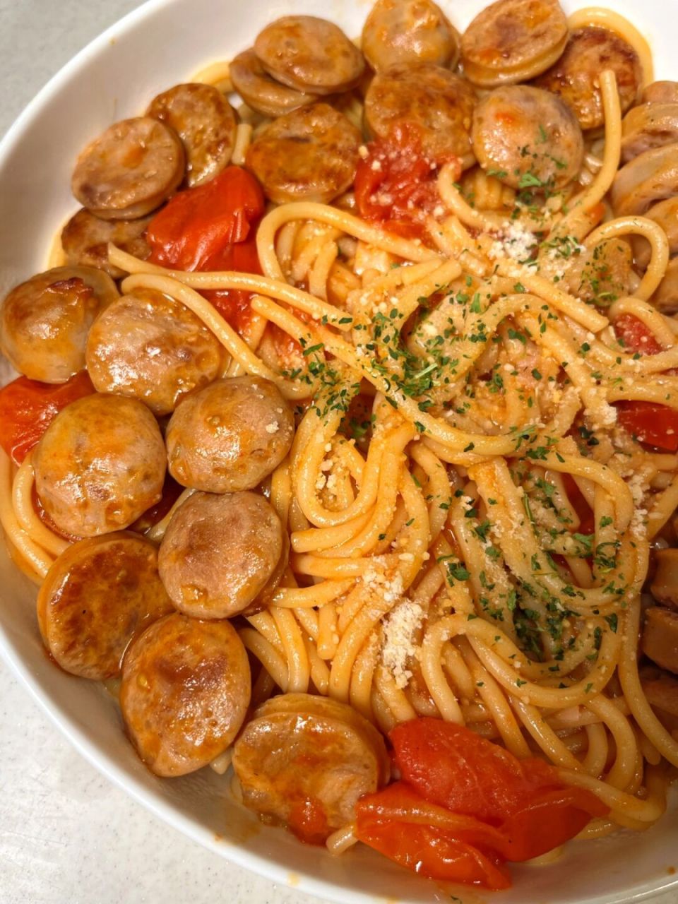 这做法的番茄烤肠面真的绝了!