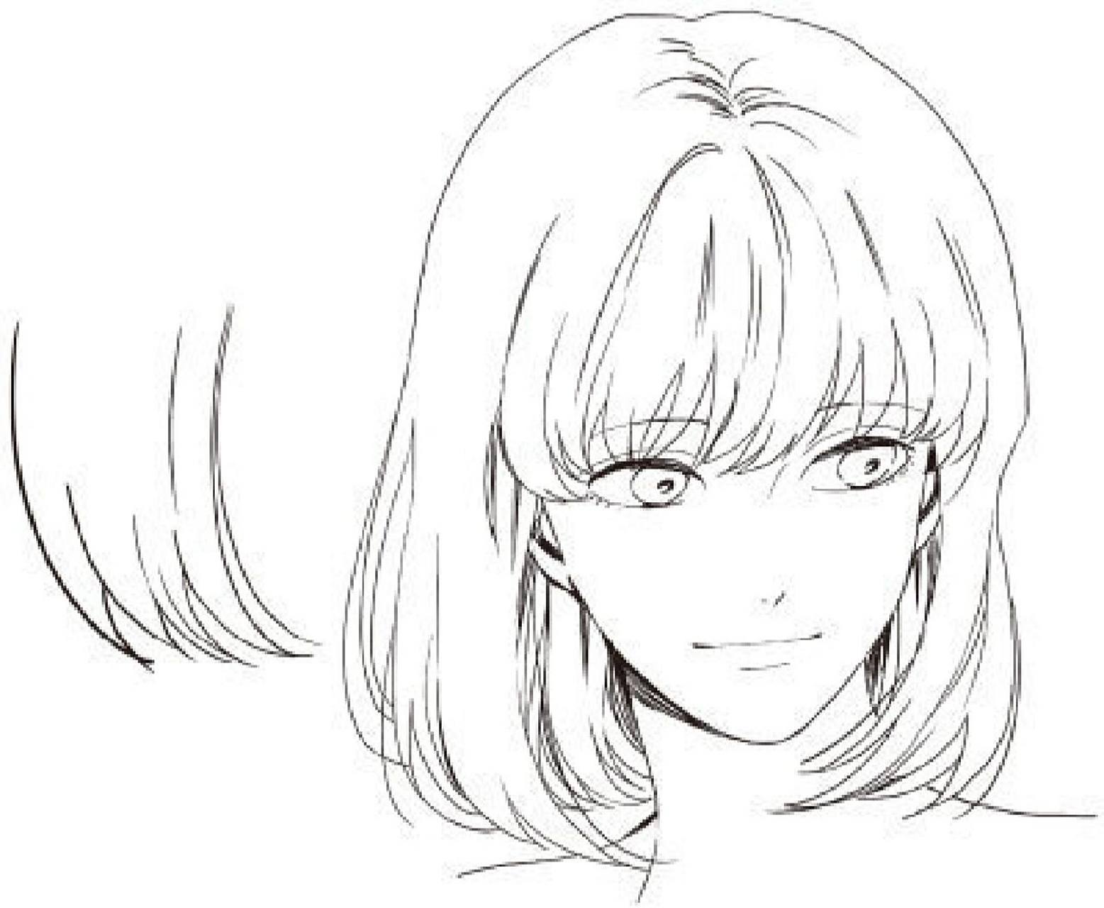 绘画参考 | 动漫人物发型参考 日系动漫柔顺的黑长直,大波浪,卷发等