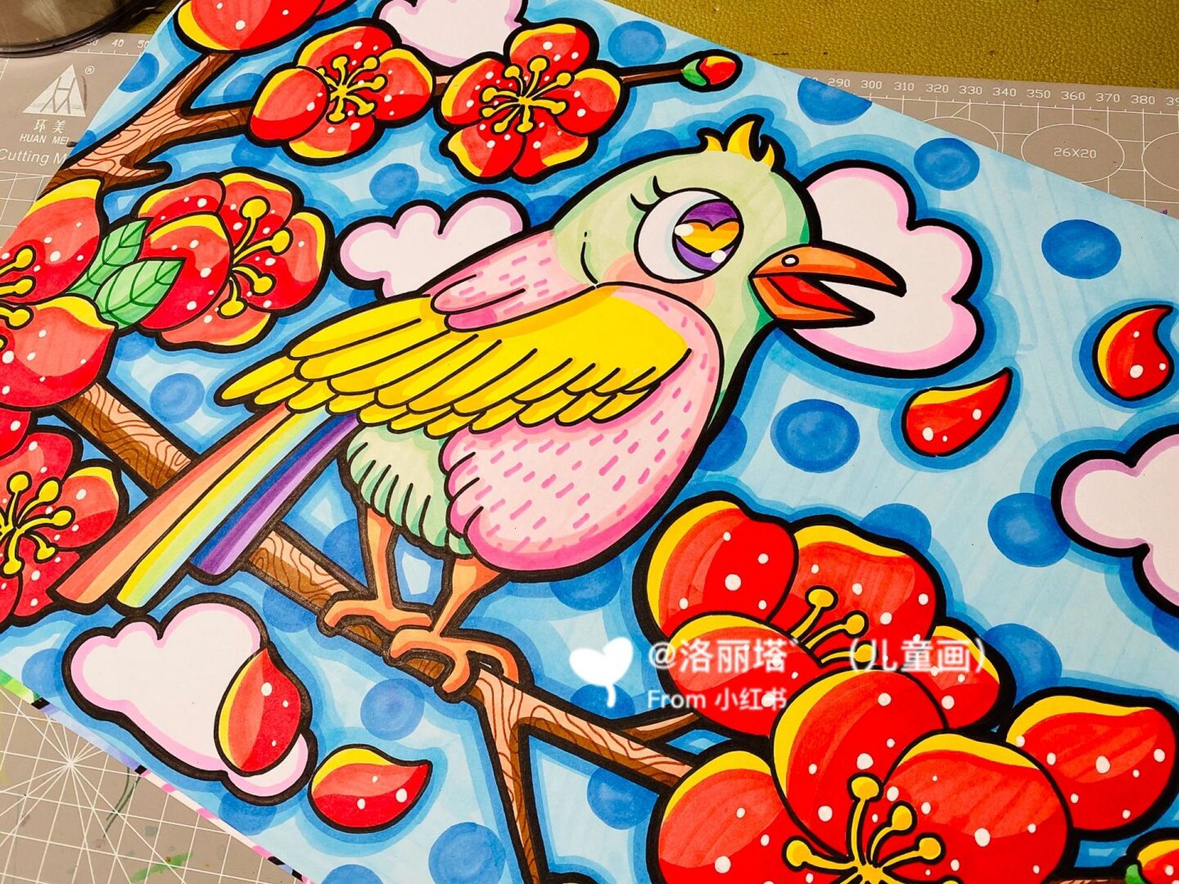 春考简笔画素材《鸟语花香》 春考美术简笔画提纲中的小鸟喔～ 更多