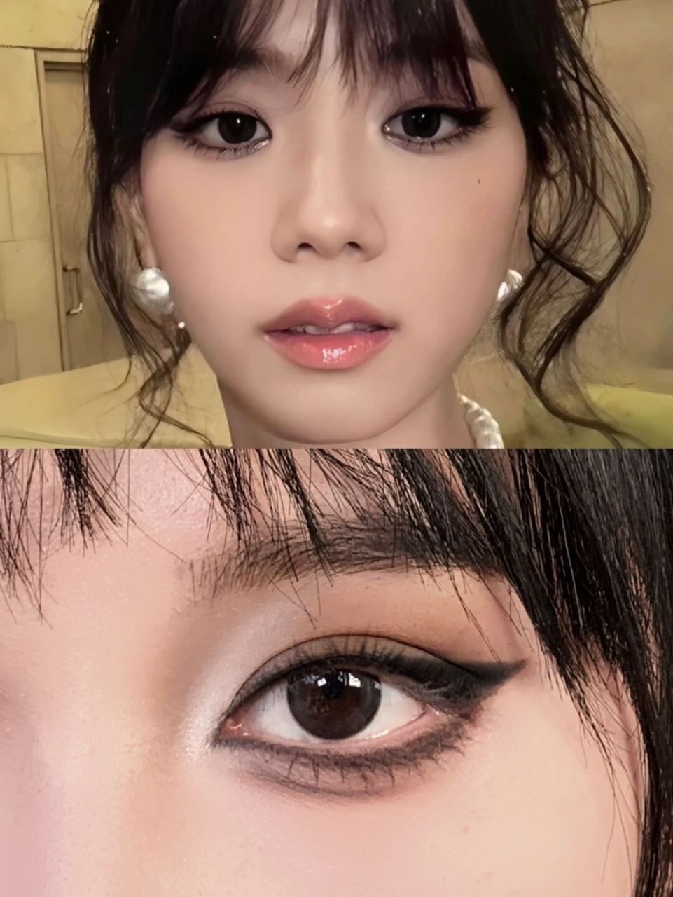 jisoo珍珠灵感妆!钓系贵气小烟熏爱了!