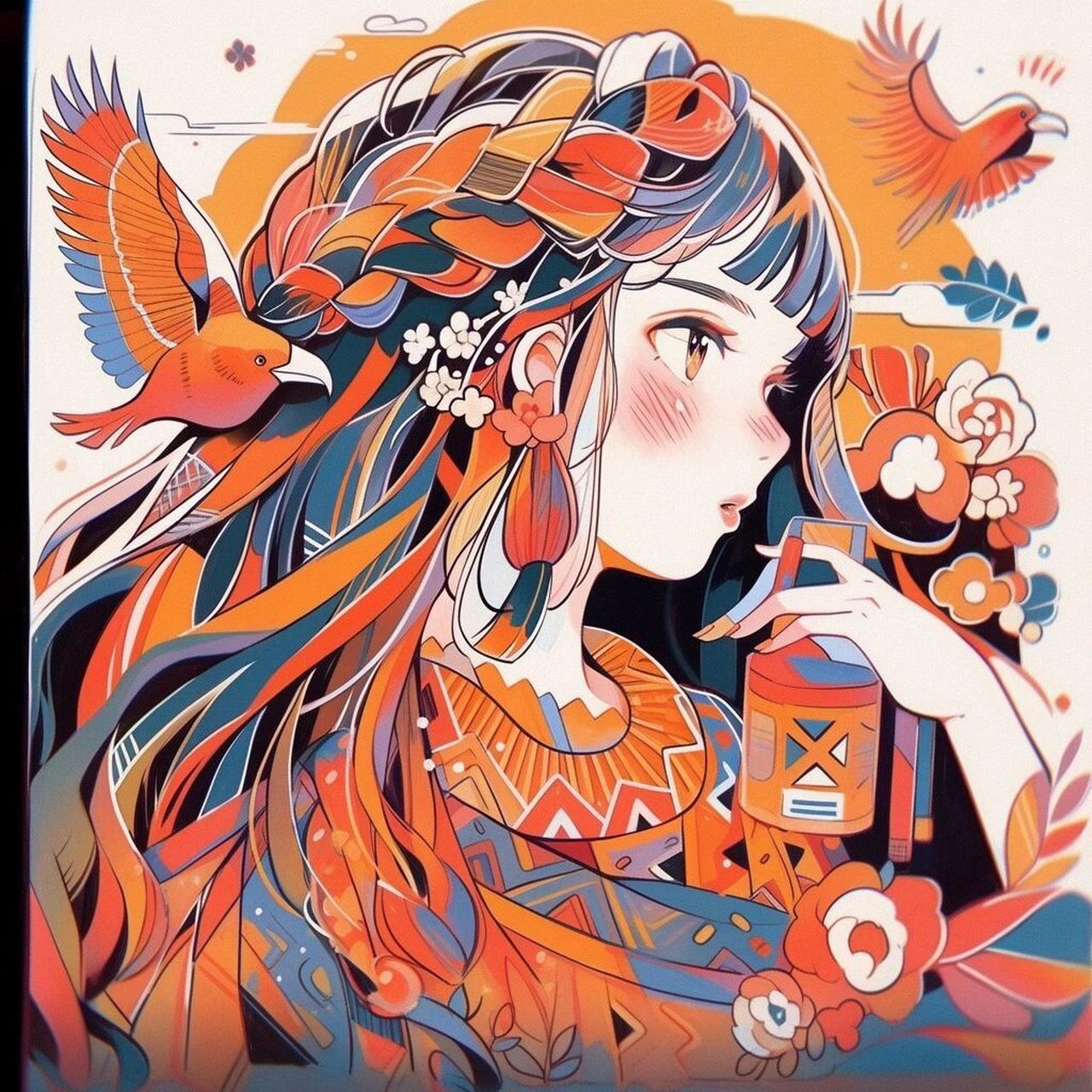 视传考研·装饰画|少女主题上色参考 对于上色步骤来说,每个人有每个