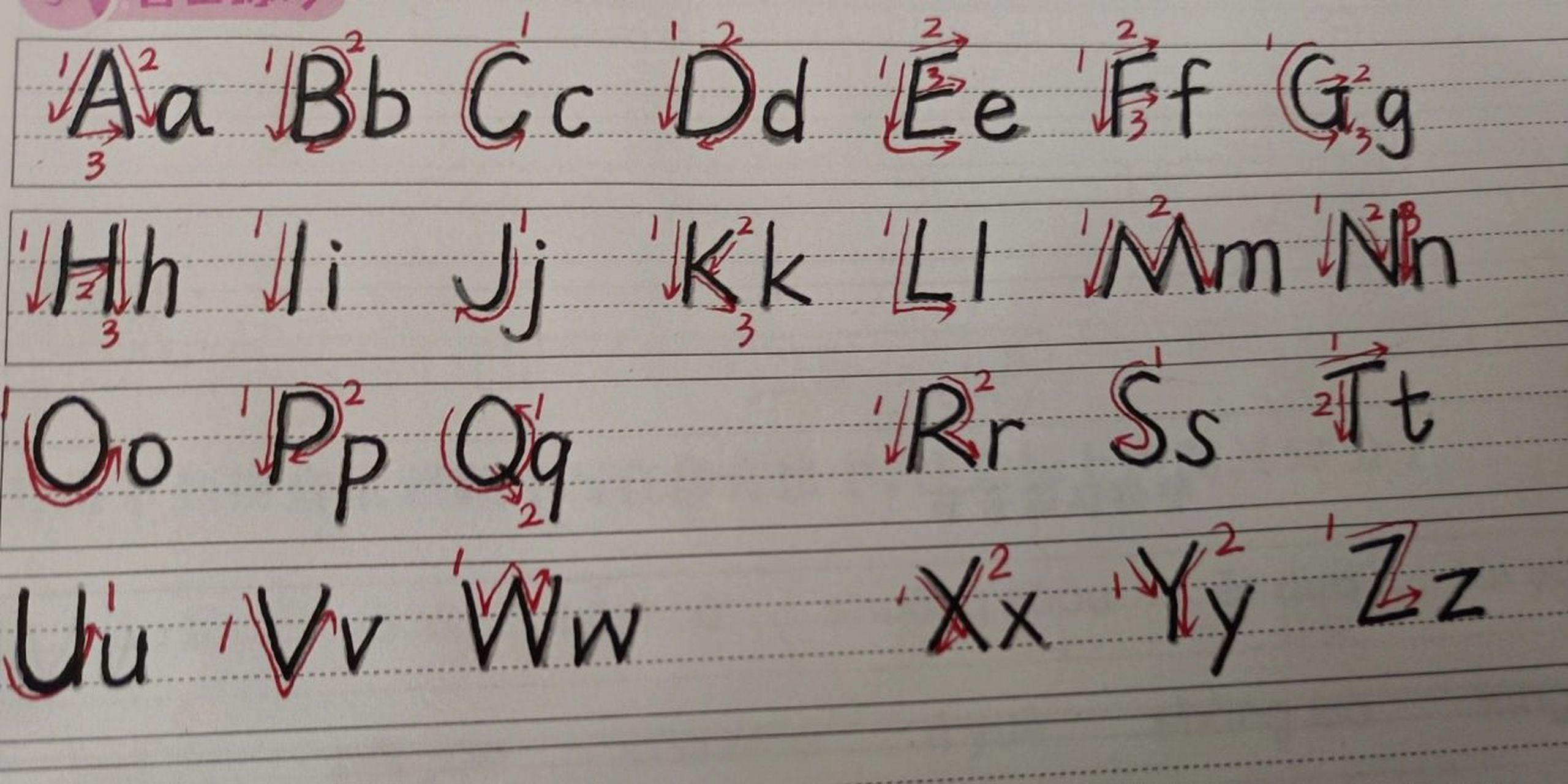 《汉语拼音字母表》的笔顺 《汉语拼音字母表》的笔顺