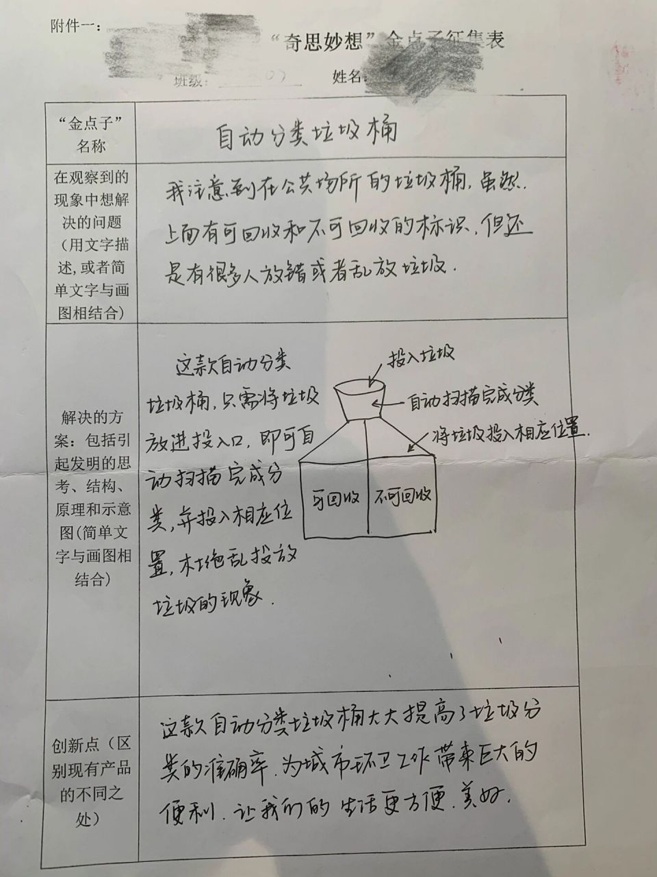 "奇思妙想"金点子 开学第一天就被这项作业逼疯了,在上苦苦搜寻也找不