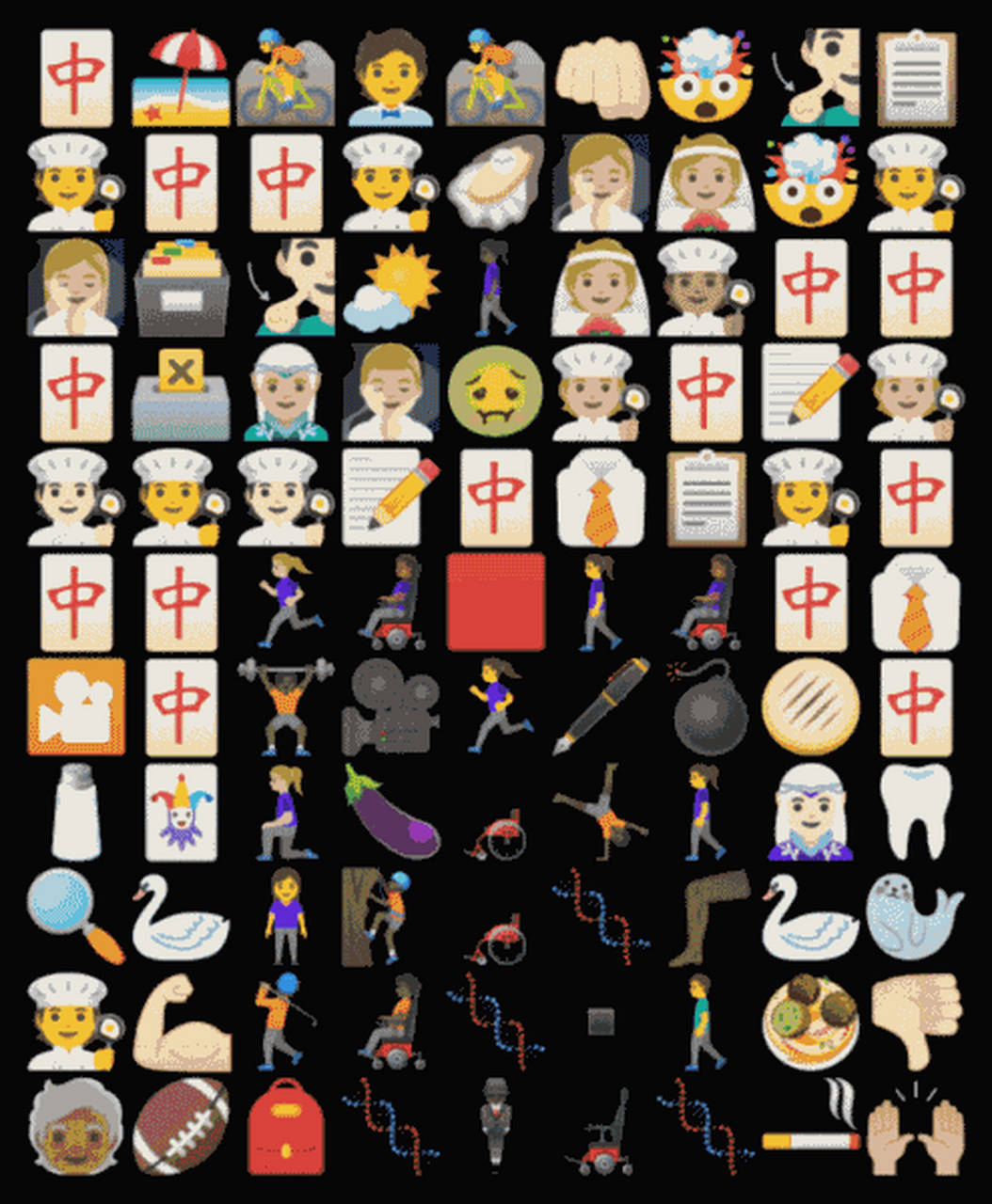 用emoji表情包拼成的世界名画,很有创意(作者:jr schmidt)
