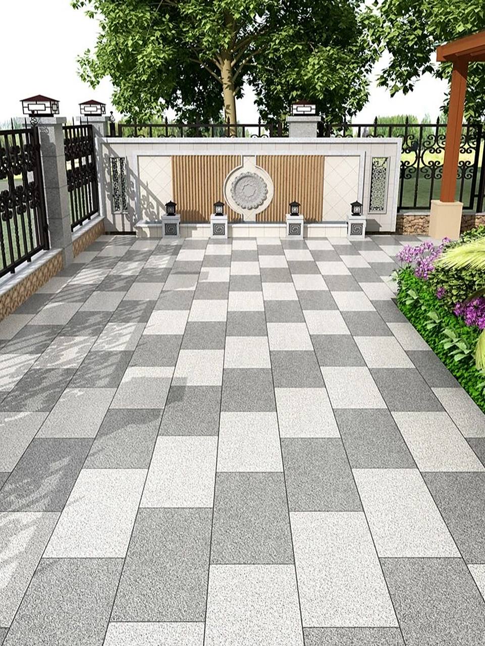 公园广场地铺石 庭院露台防滑地砖,广场花园公园农村小院地铺石
