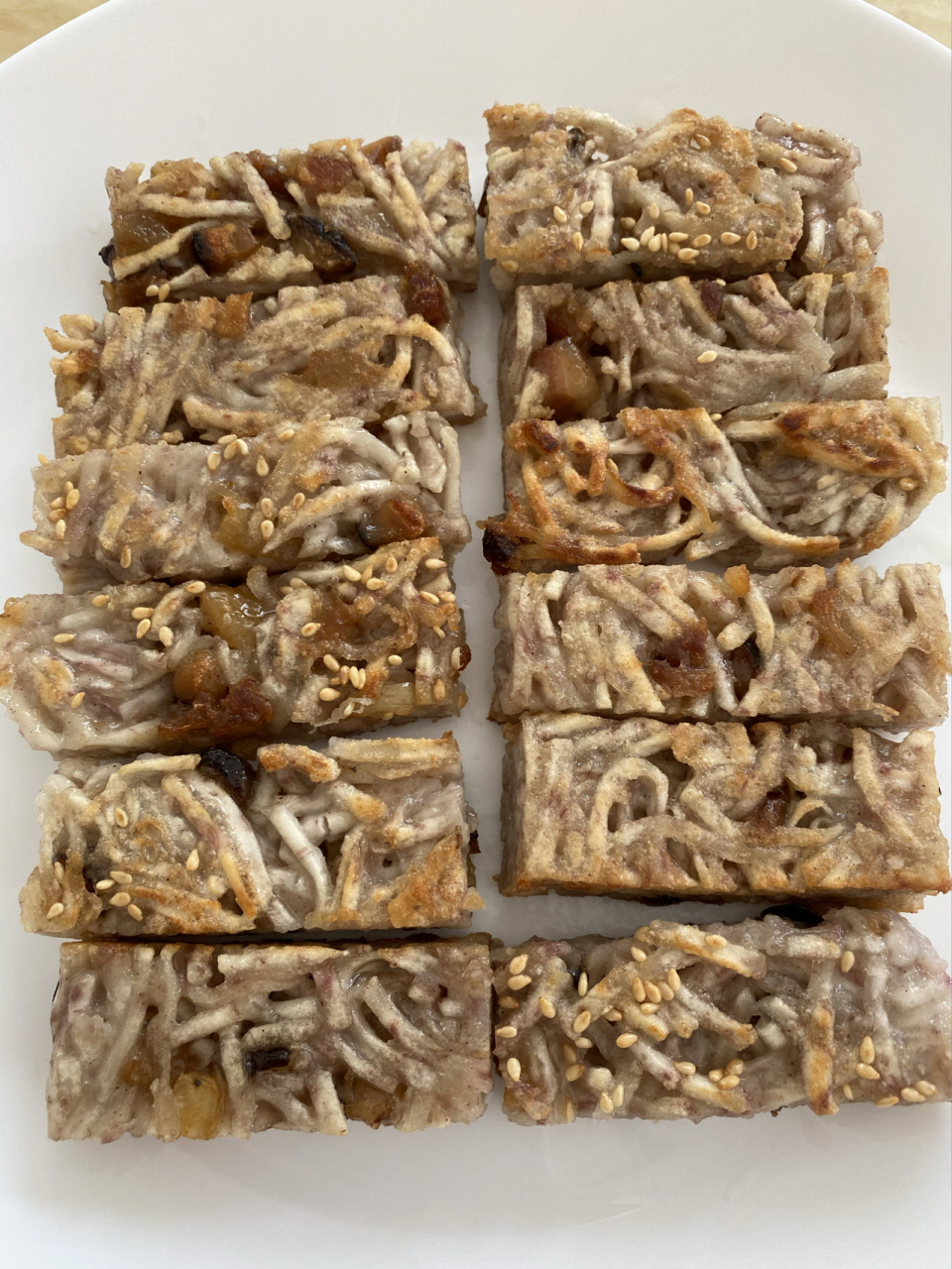 零失败09简单容易做 73芋丝糕97 做好的芋丝糕 凉后切块香煎