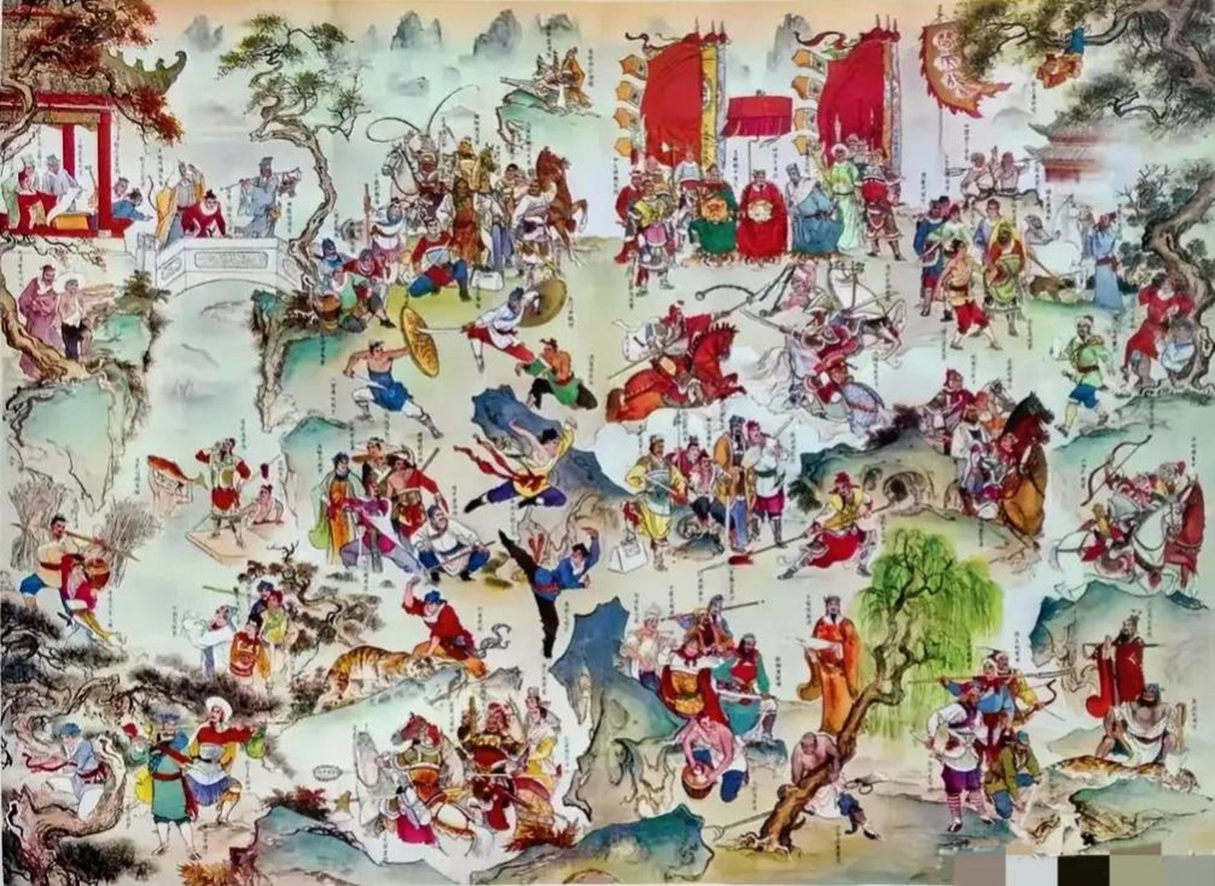 水浒108将全在这里,你都认得出来吗? 水浒 水浒传 历史