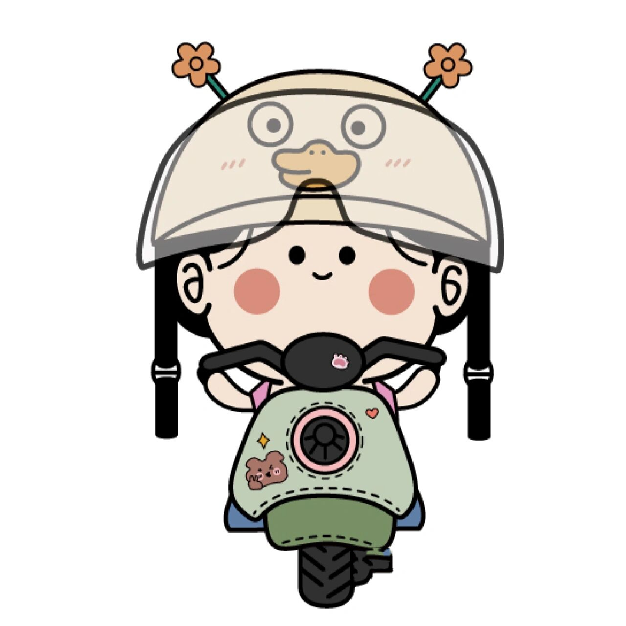 头像|可爱机车妹妹 单车变摩托