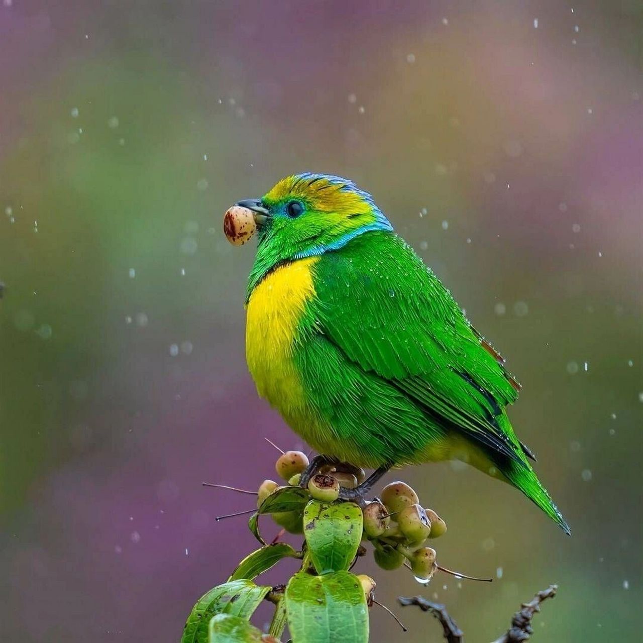 金眉绿雀 #保护动物# #鸟类# #观鸟# #金眉绿雀