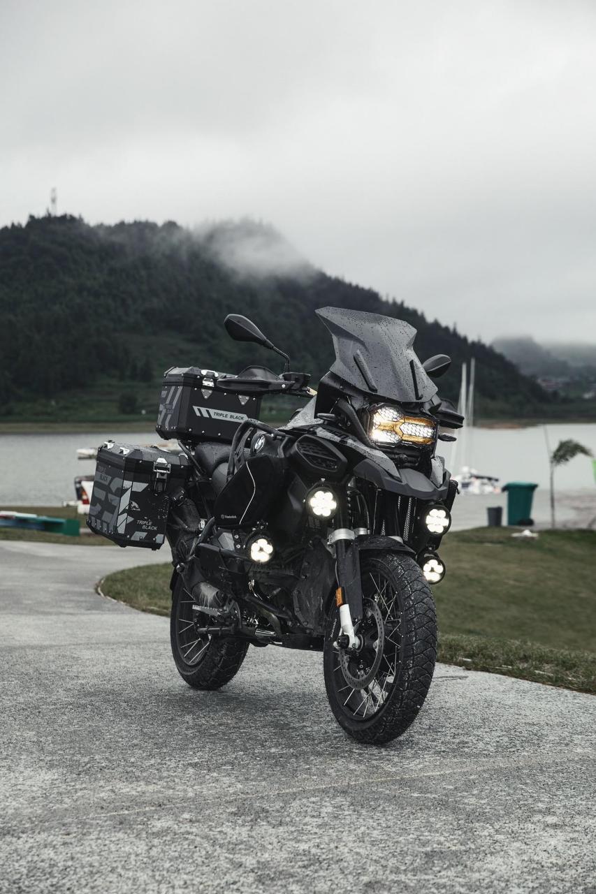 黑武士水鸟,全车黑化,只保留了头灯护罩的一点黄色作为点缀.