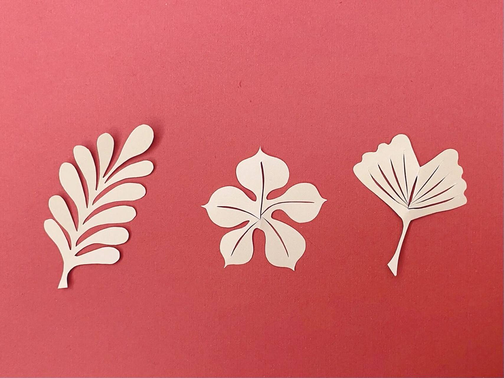 教程|学习剪纸【叶子的几种剪法】 脱稿剪纸的几种叶子剪法分享给大家