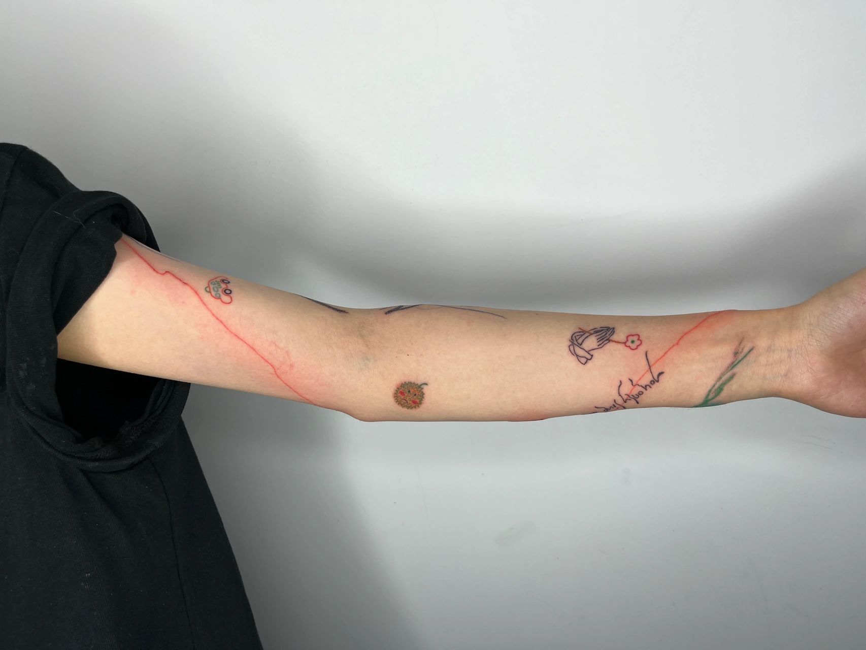 小花臂 感谢信任 第一次纹身  把一整条手臂交给我 	 原创定制 	 请勿