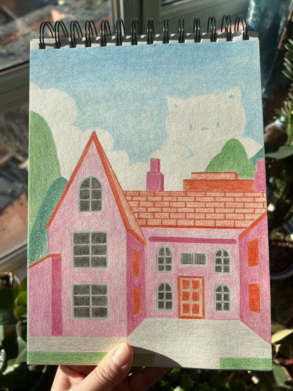 梦幻小屋(彩铅画.