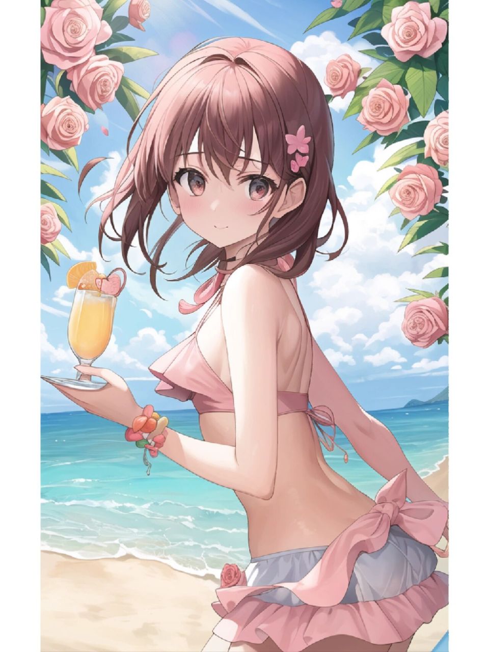 可爱小女孩泳装
