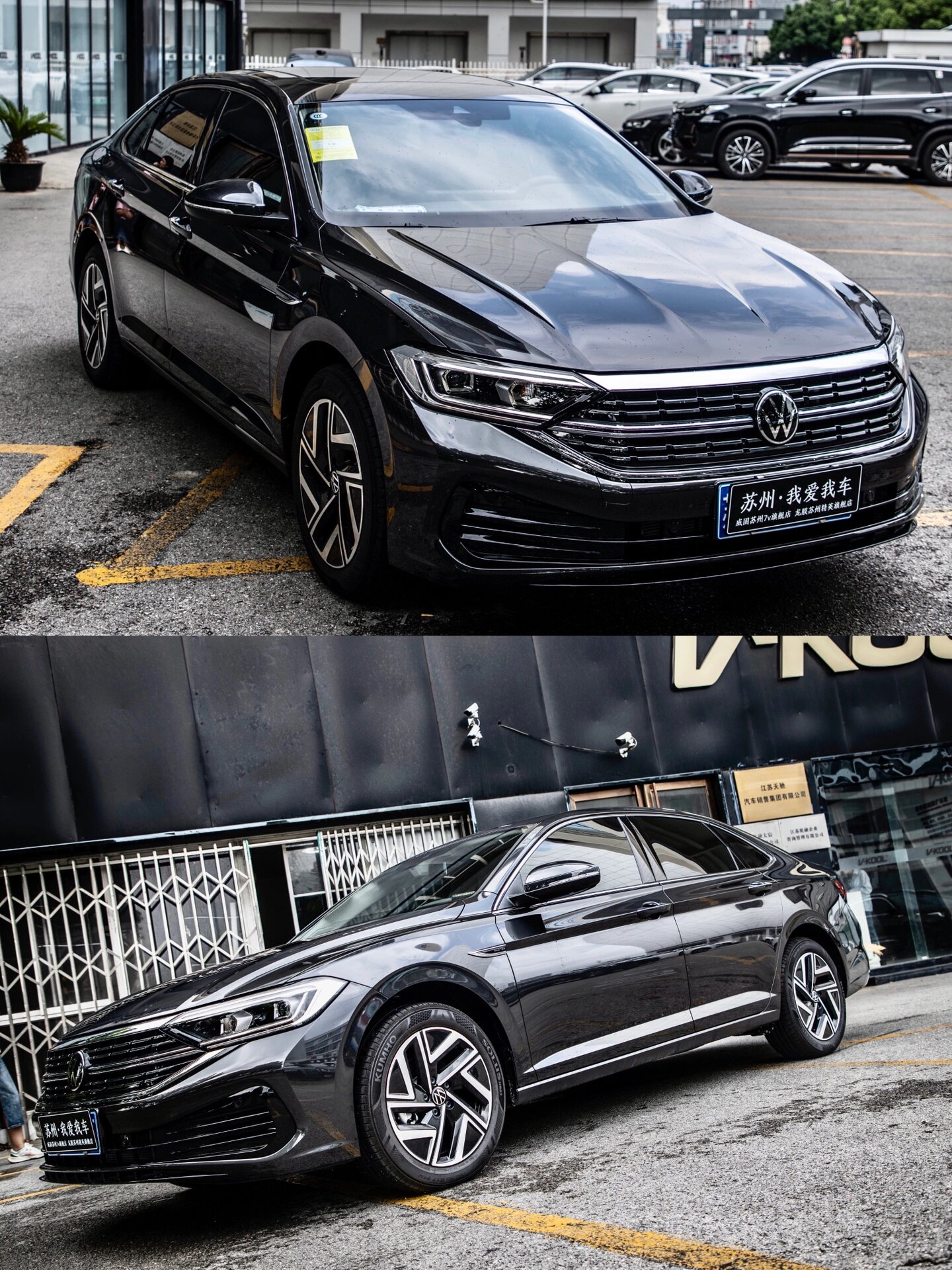 直称以后都不用洗车了 贴完真的太亮了 07车型:大众速腾 07车衣