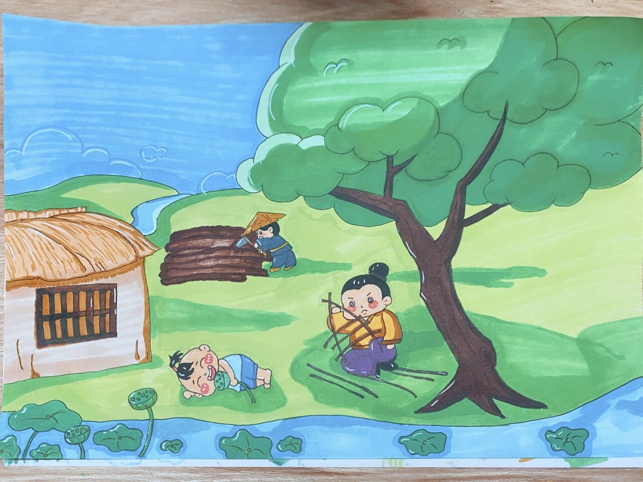 古诗配画|清平乐村居