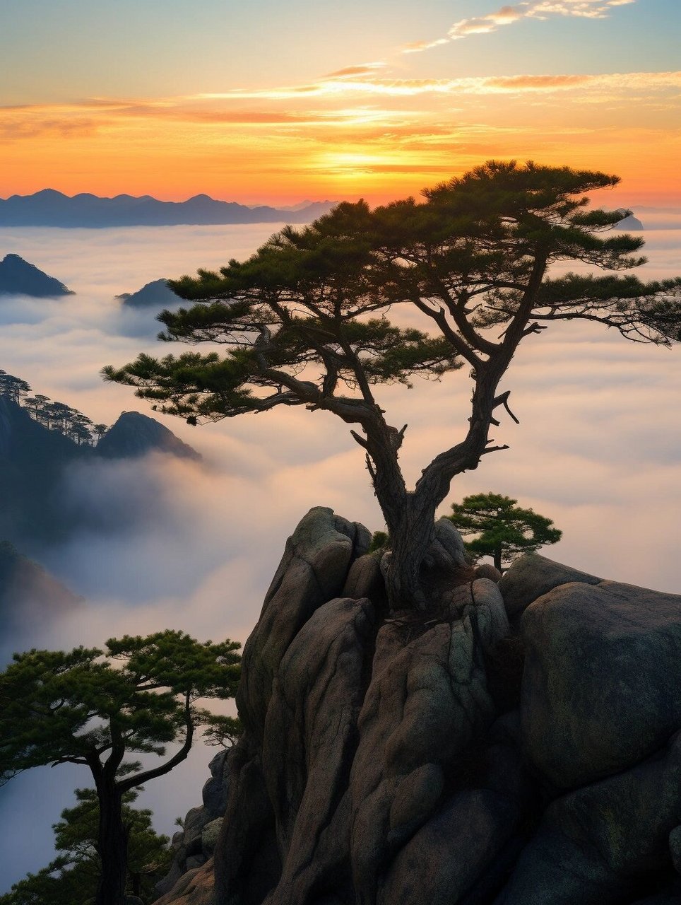 黄山松 黄山松是中国著名的旅游景点之一,黄山松的美丽景观吸引了大量