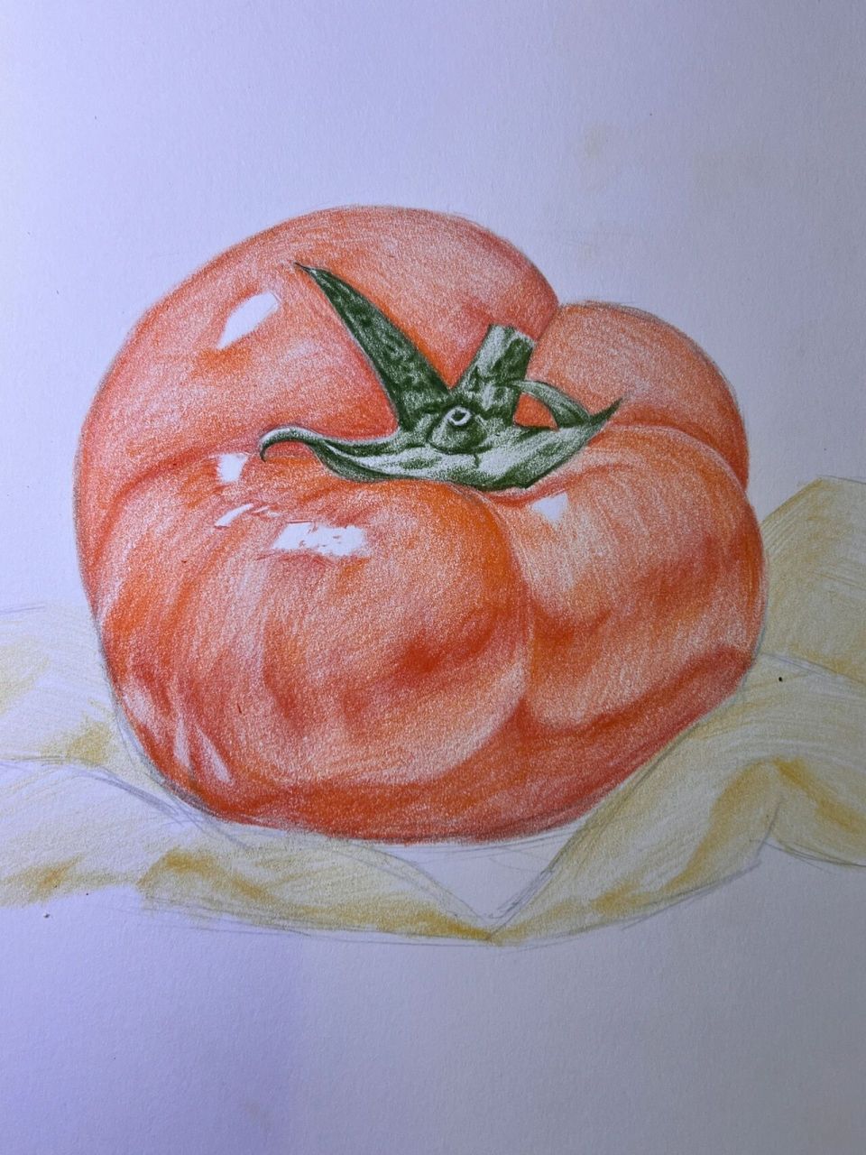 彩铅手绘西红柿(附步骤) 有步骤噢～小朋友和零基础的朋友们也可以试