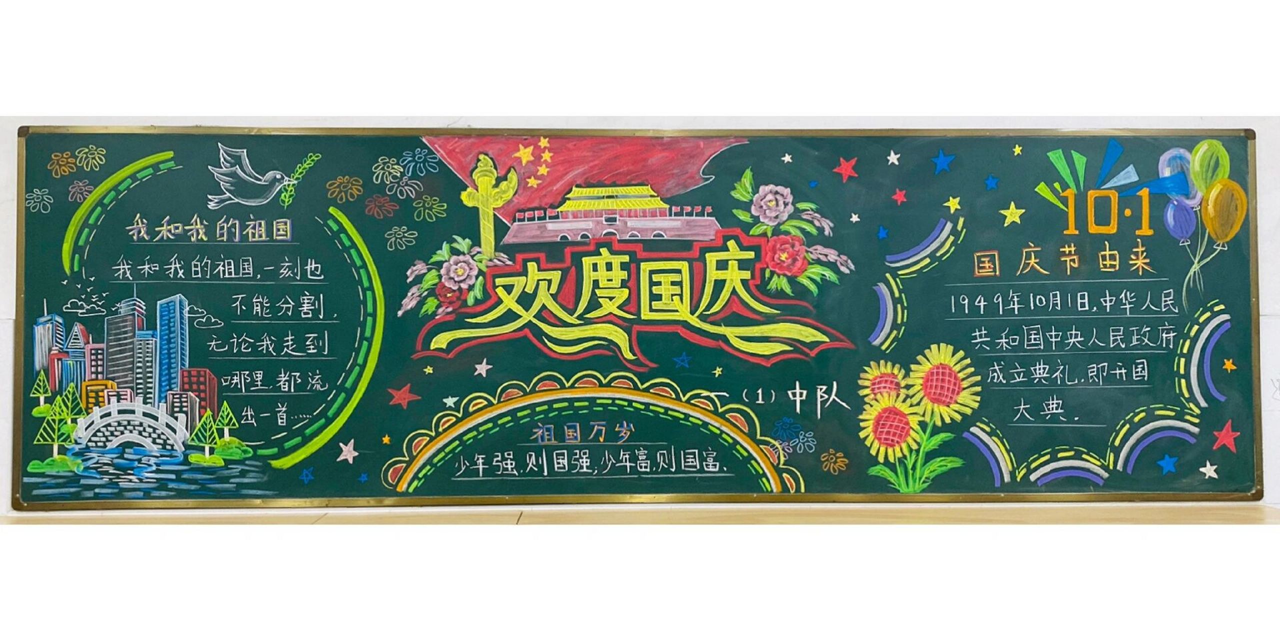 国庆节黑板报