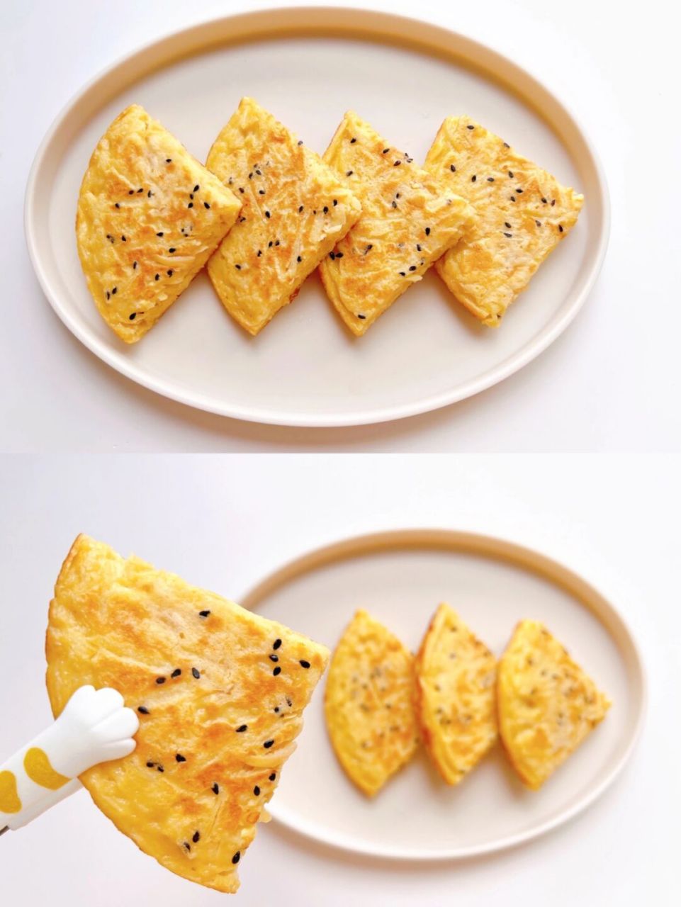 10m 宝宝辅食96奶香苹果鸡蛋饼|软糯香甜 香香甜甜的奶香苹果鸡蛋饼