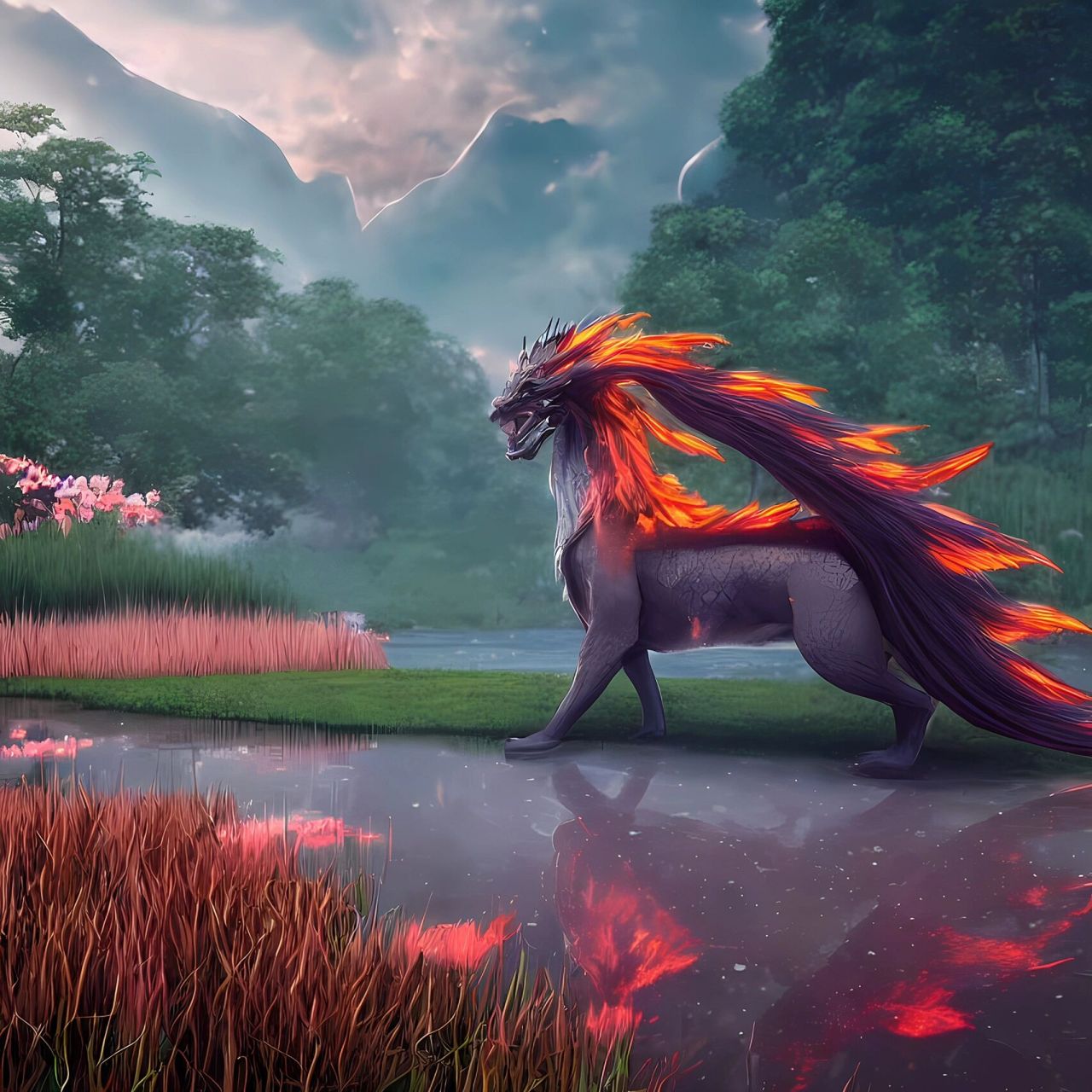 【ai作画】上古神兽之麒麟系 《淮南子·墬形训》:"毛犊生应龙,应龙生