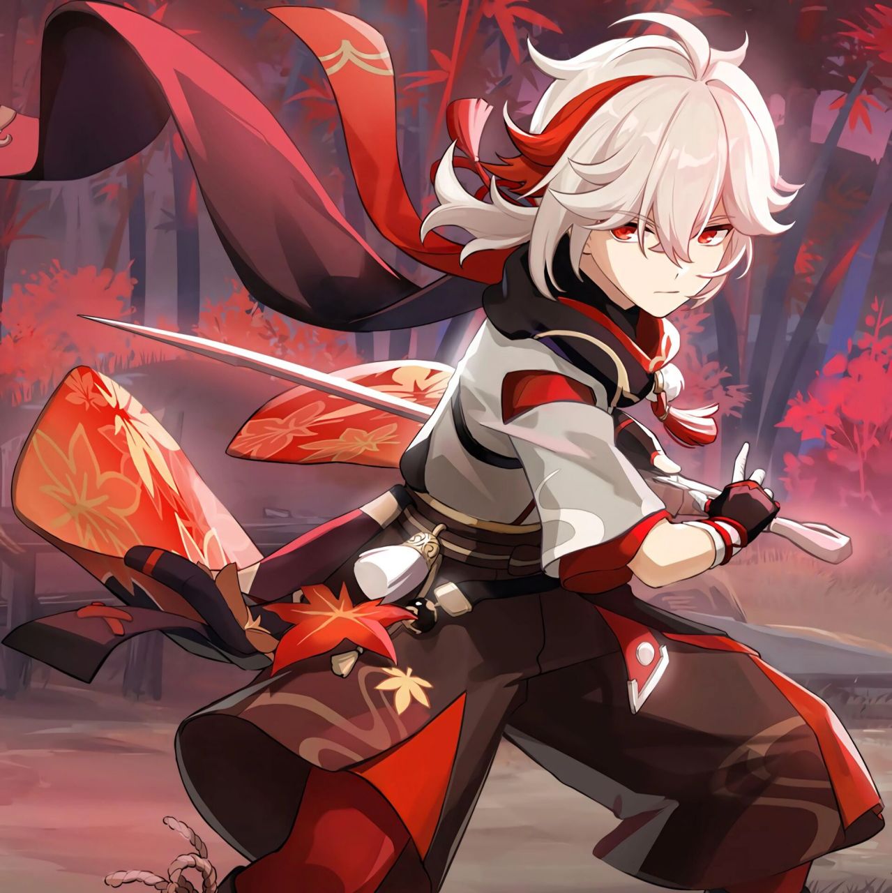 原神丨枫原万叶 kaedehara kazuha 「飘摇风雨中,带刀归来赤脚行」