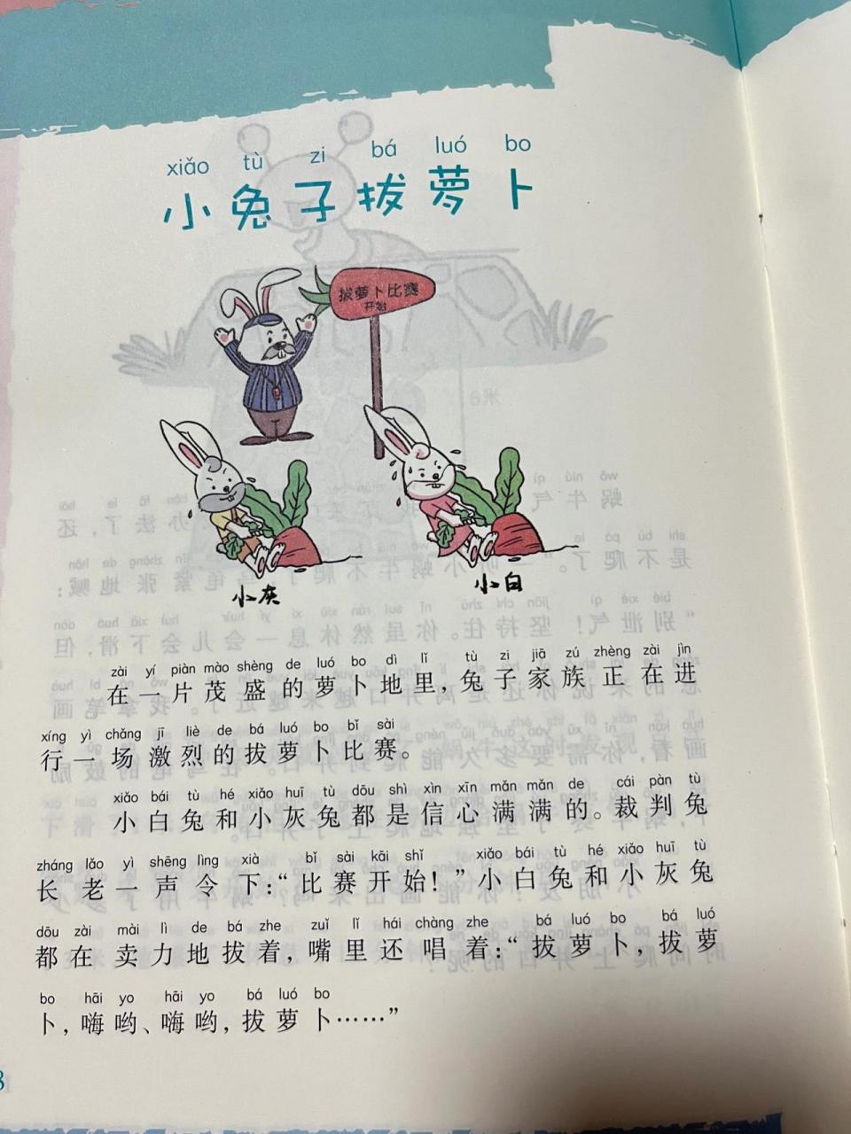 数学故事—小兔子拔萝卜     拔萝卜时,发生了什么故事呢?