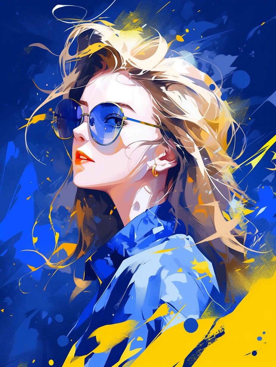 潮酷女孩|蓝色系头像|你该换头像啦