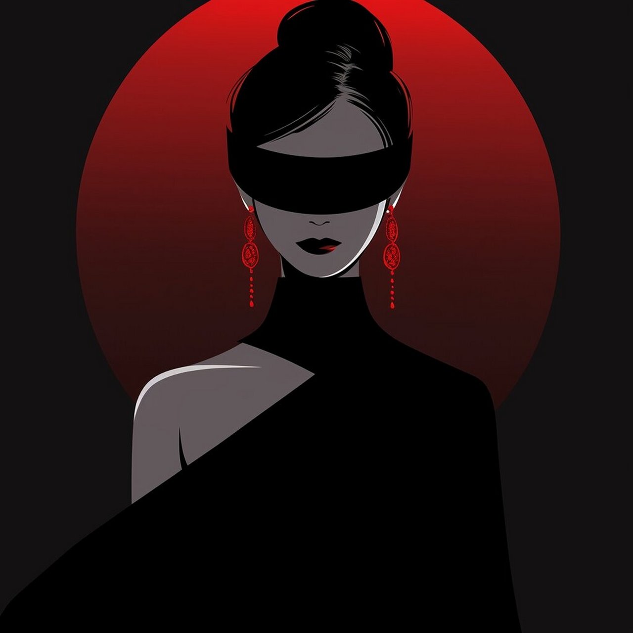 极简头像 | 黑色系 蒙眼 |优雅神秘女生头像 0202 哈喽,我是一零