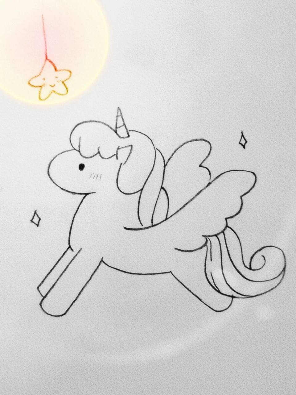 今日简笔画‖独角兽(内有教程90) 必须承认生命中的大部分时光是