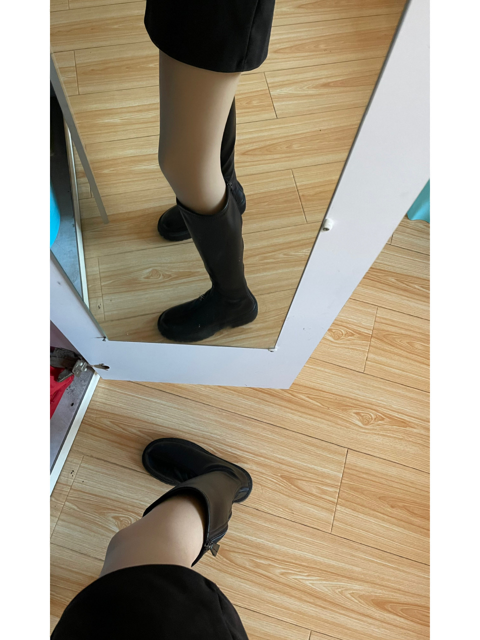 光腿神器77长筒靴 简直太赞了91 原相机下光腿神器一点也不假白