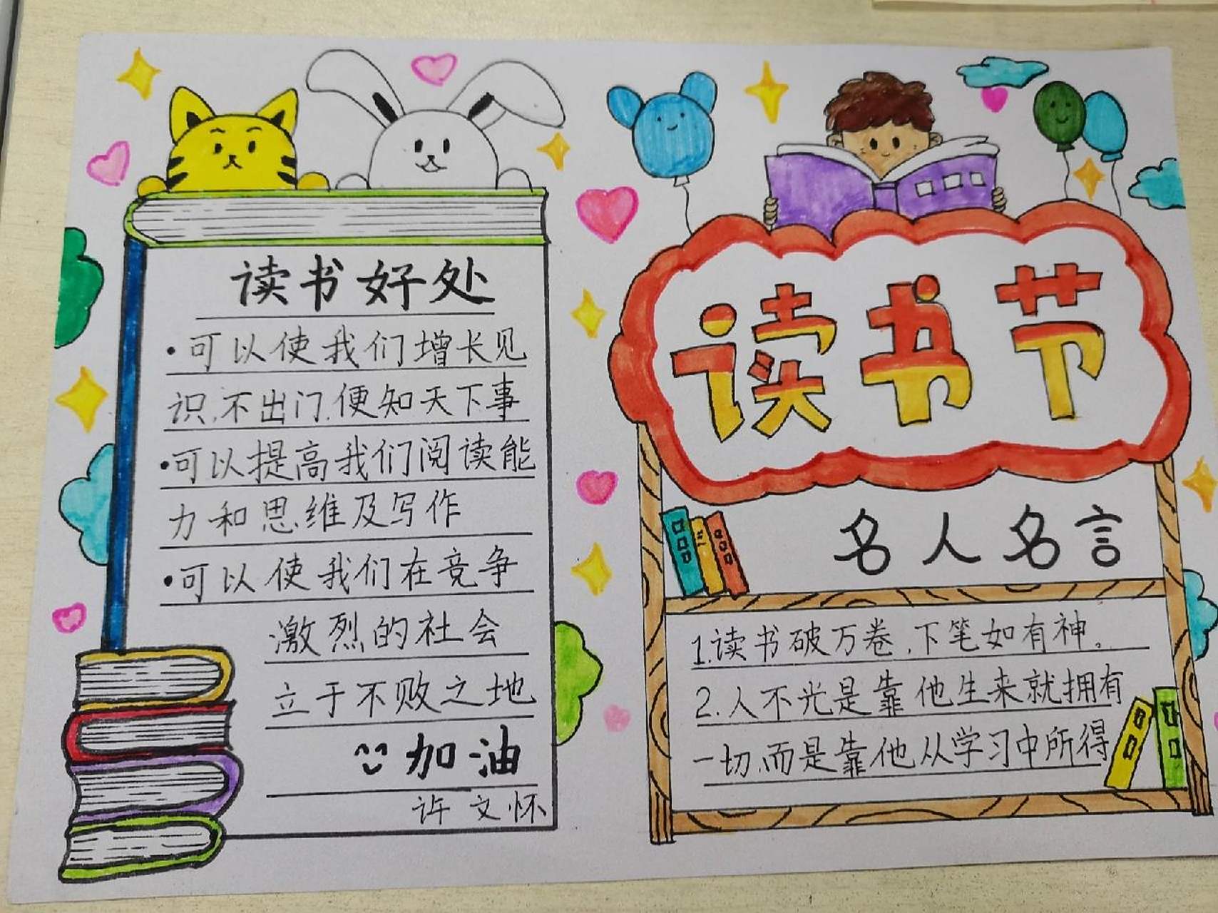 读书节手抄报二年级 读书节手抄报二年级