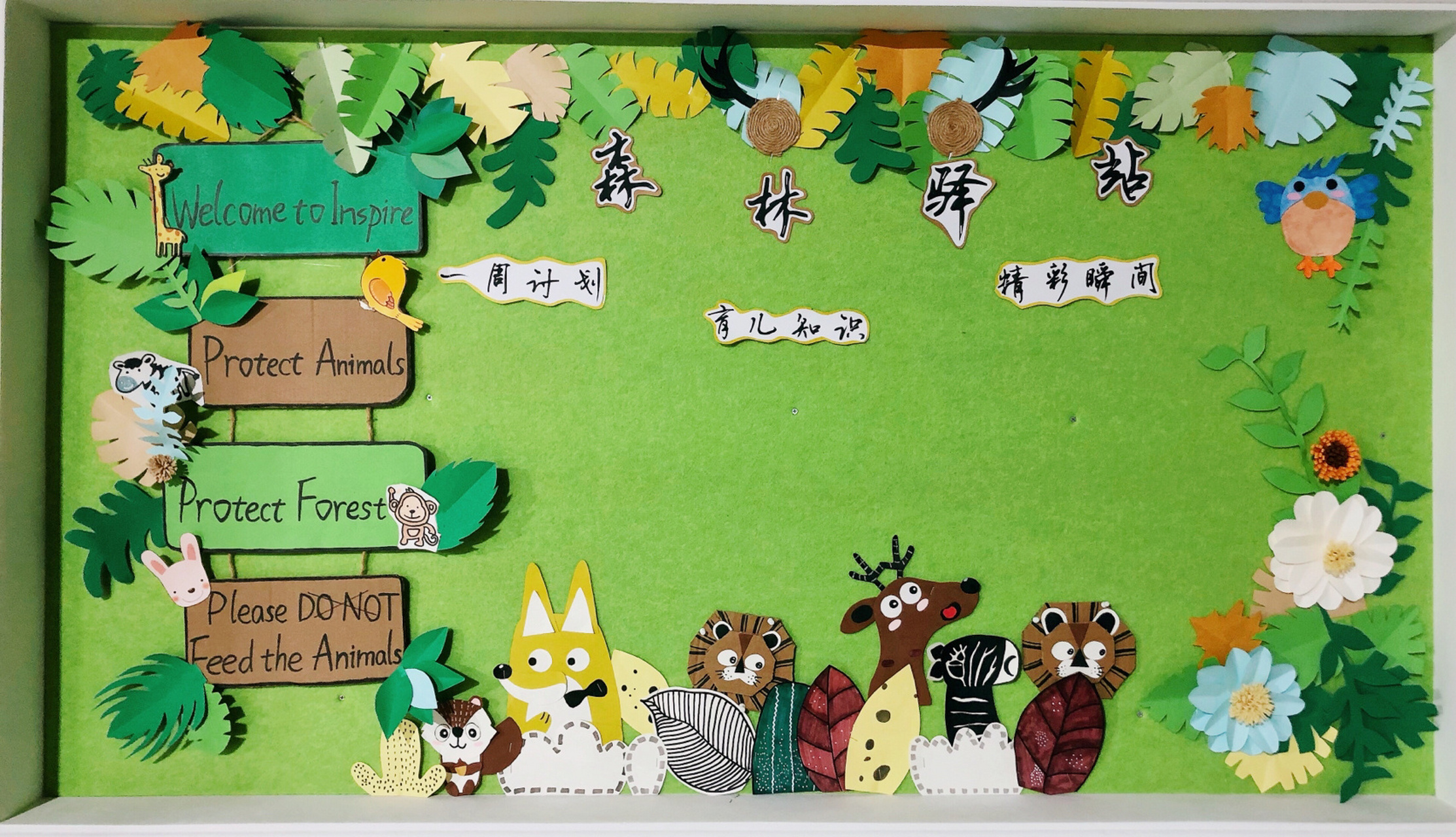 森林动物幼儿园环创主题墙
