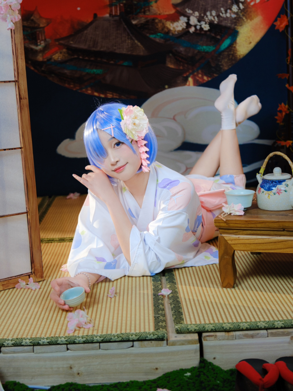 是浴衣92雷姆呀～ 如果独自前行太艰难的话,那么蕾姆会支持你的