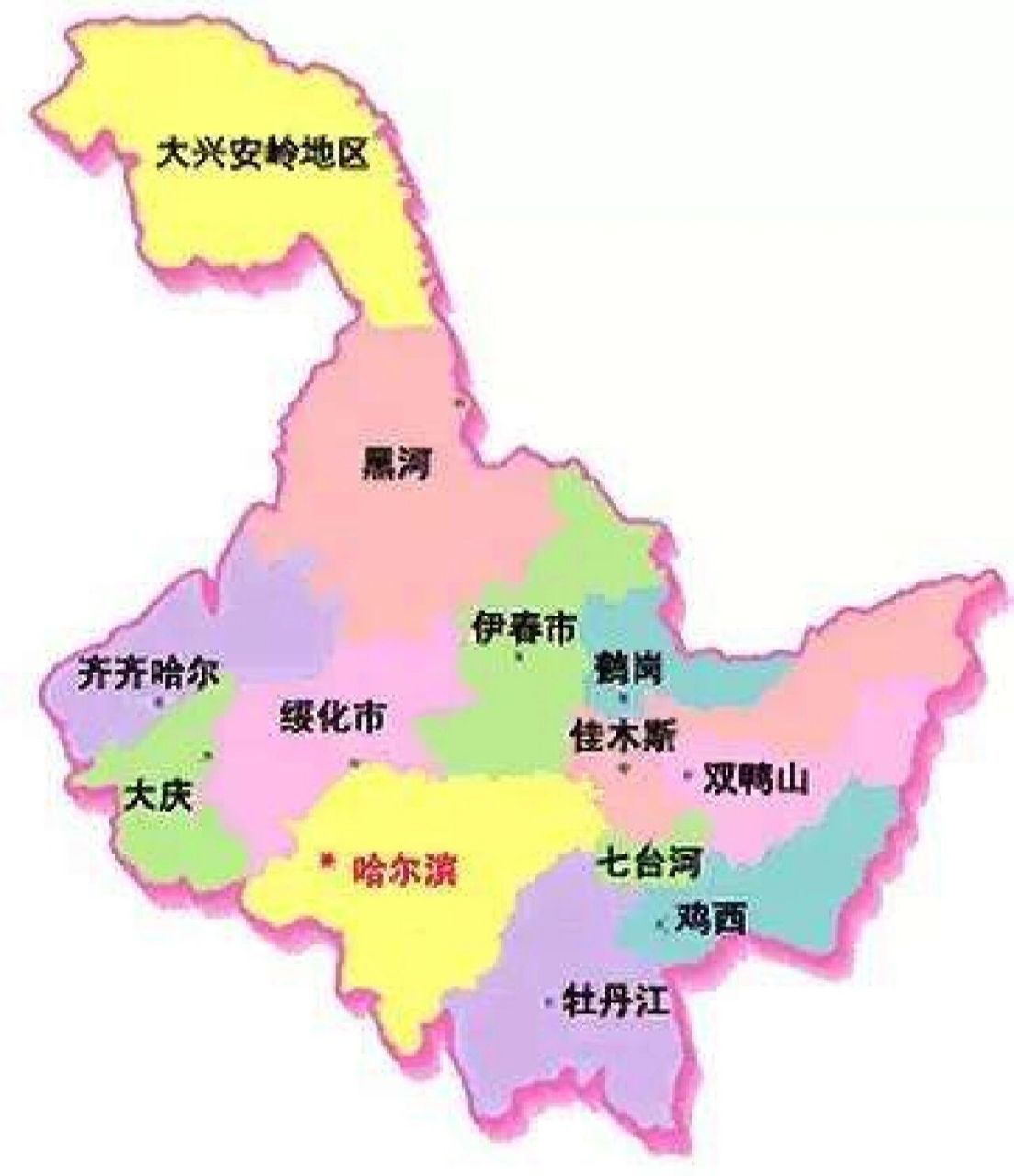 东三省地图 放大图片