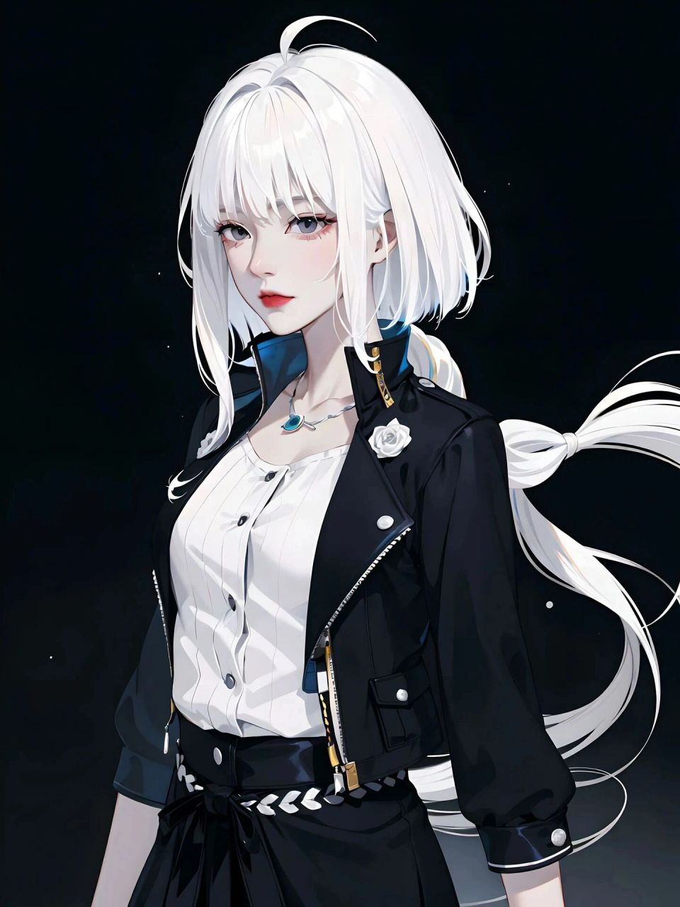 高冷女孩头像|白色头发的酷姐姐 繁华世界里孤独的人,就像咖啡杯里