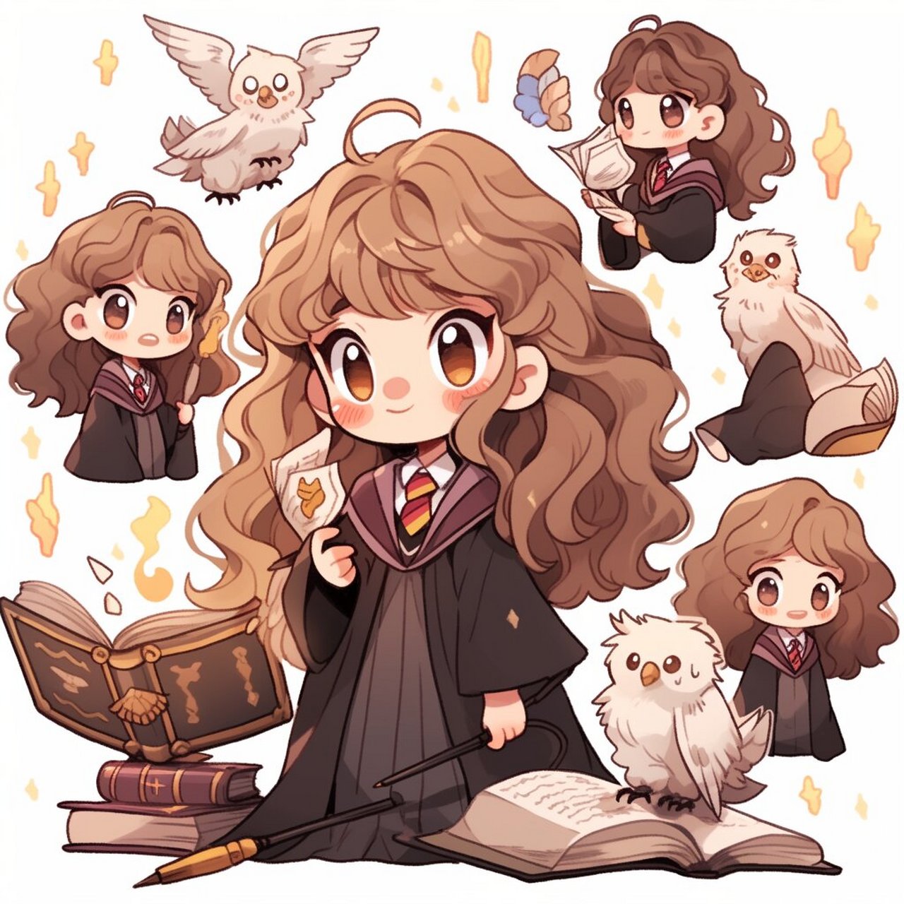 harry potter | 赫敏的q版头像来啦 9795 继哈利波特的q版很受