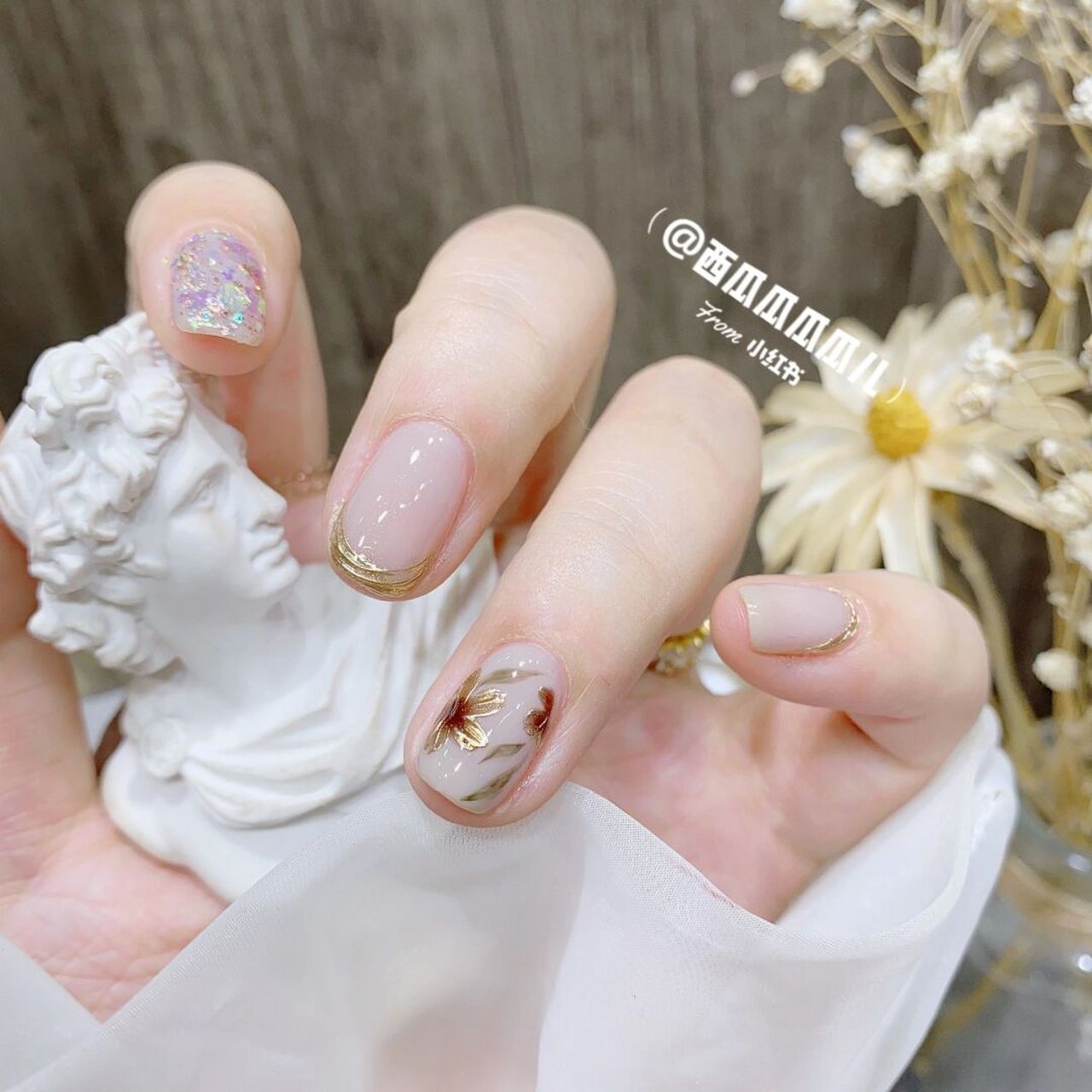 秋日小复古94秋日奶咖色系长岛冰茶美甲 94今天get个淡淡秋意的