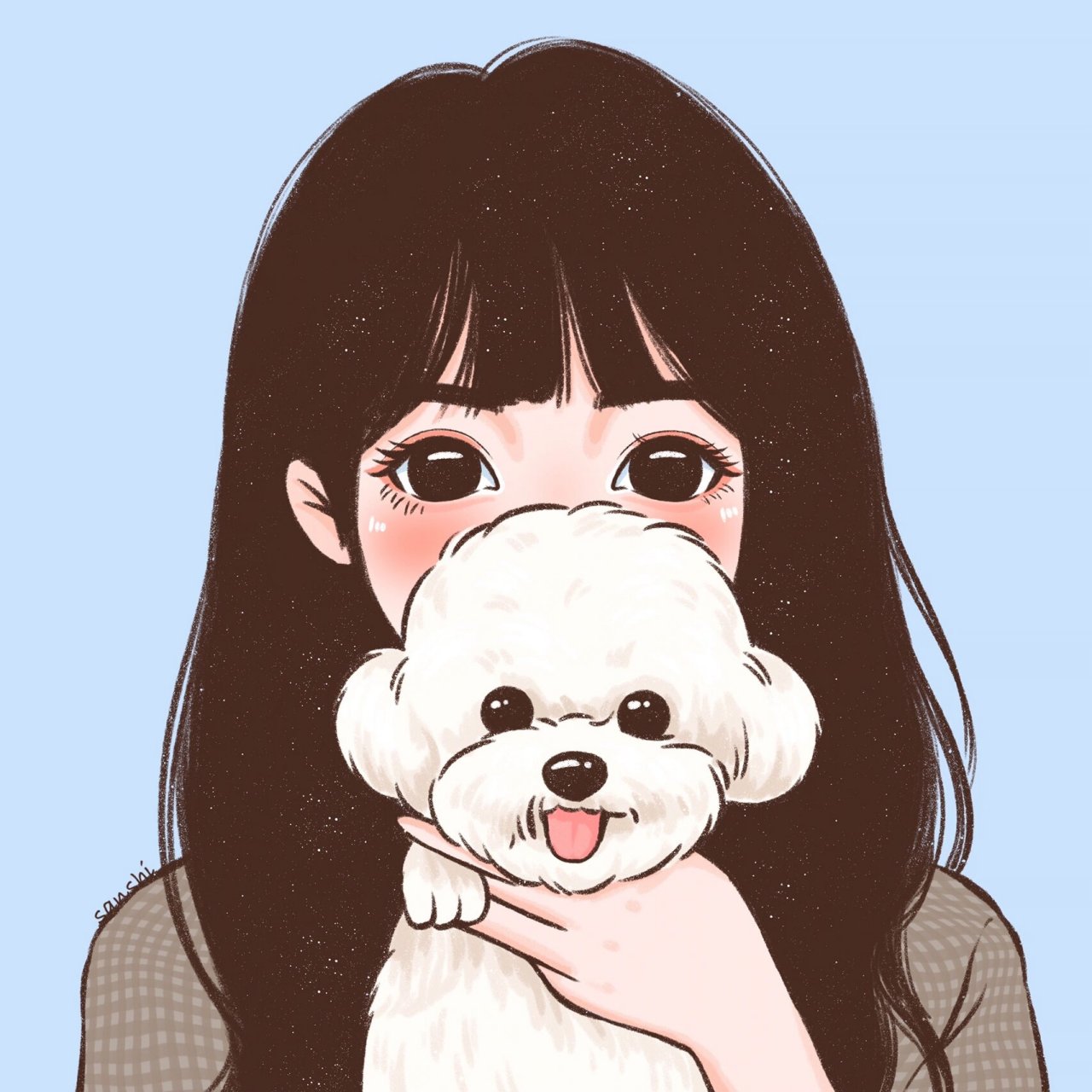 情侣头像|你们要的比熊情头来啦93 执子之爪96铲屎到老 9315